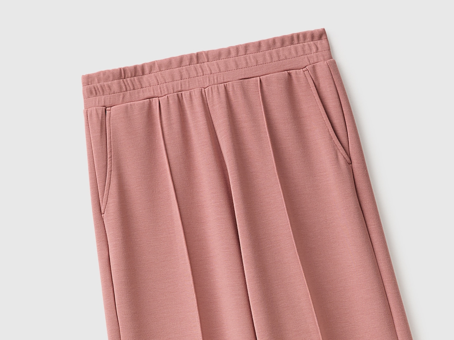 Benetton Kadın Koyu Pudra Modal Karışımlı Comfort Fit Beli Lastikli Eşofman Altı