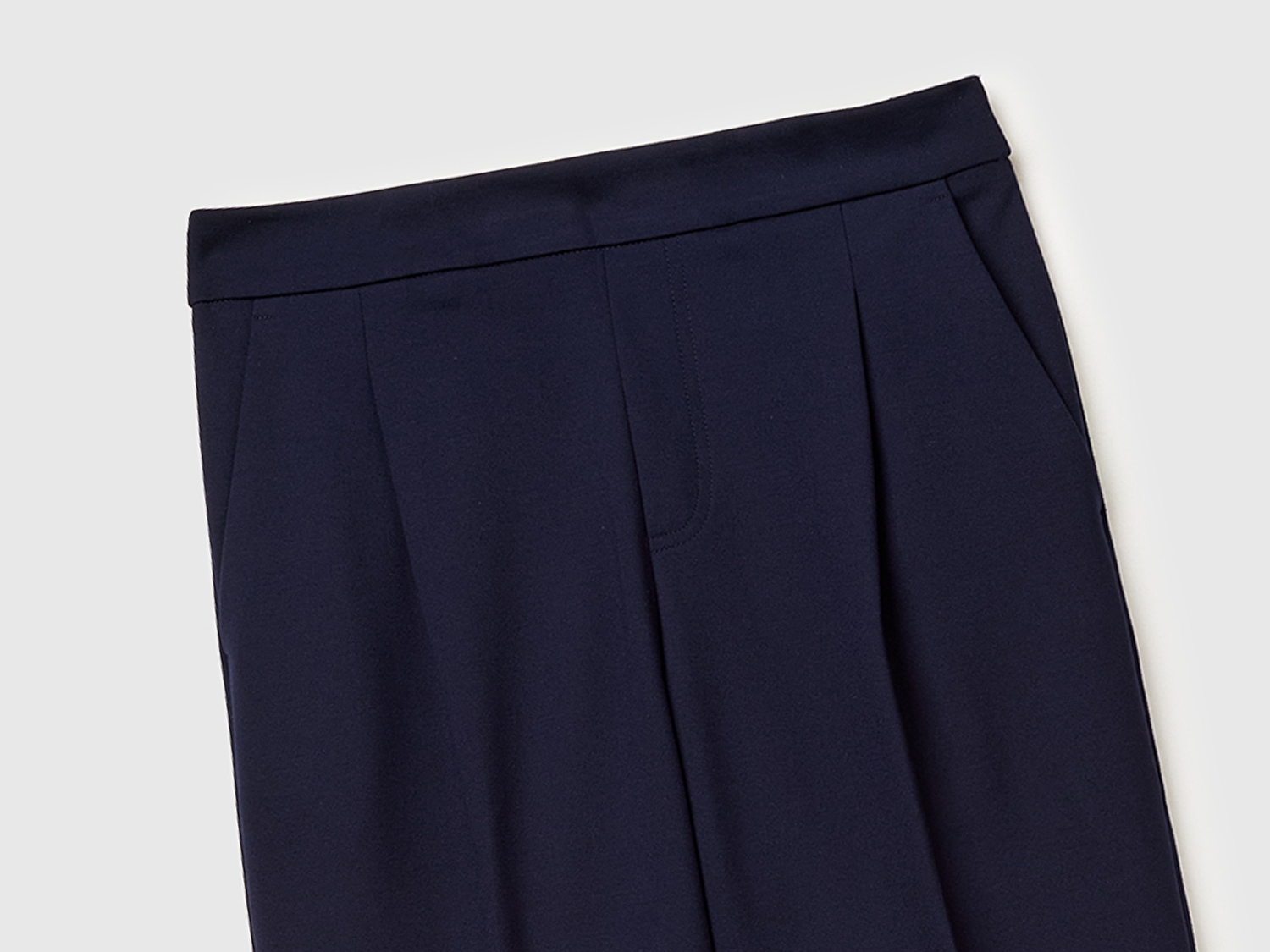 Benetton Kadın Lacivert Beli Lastikli Pantolon