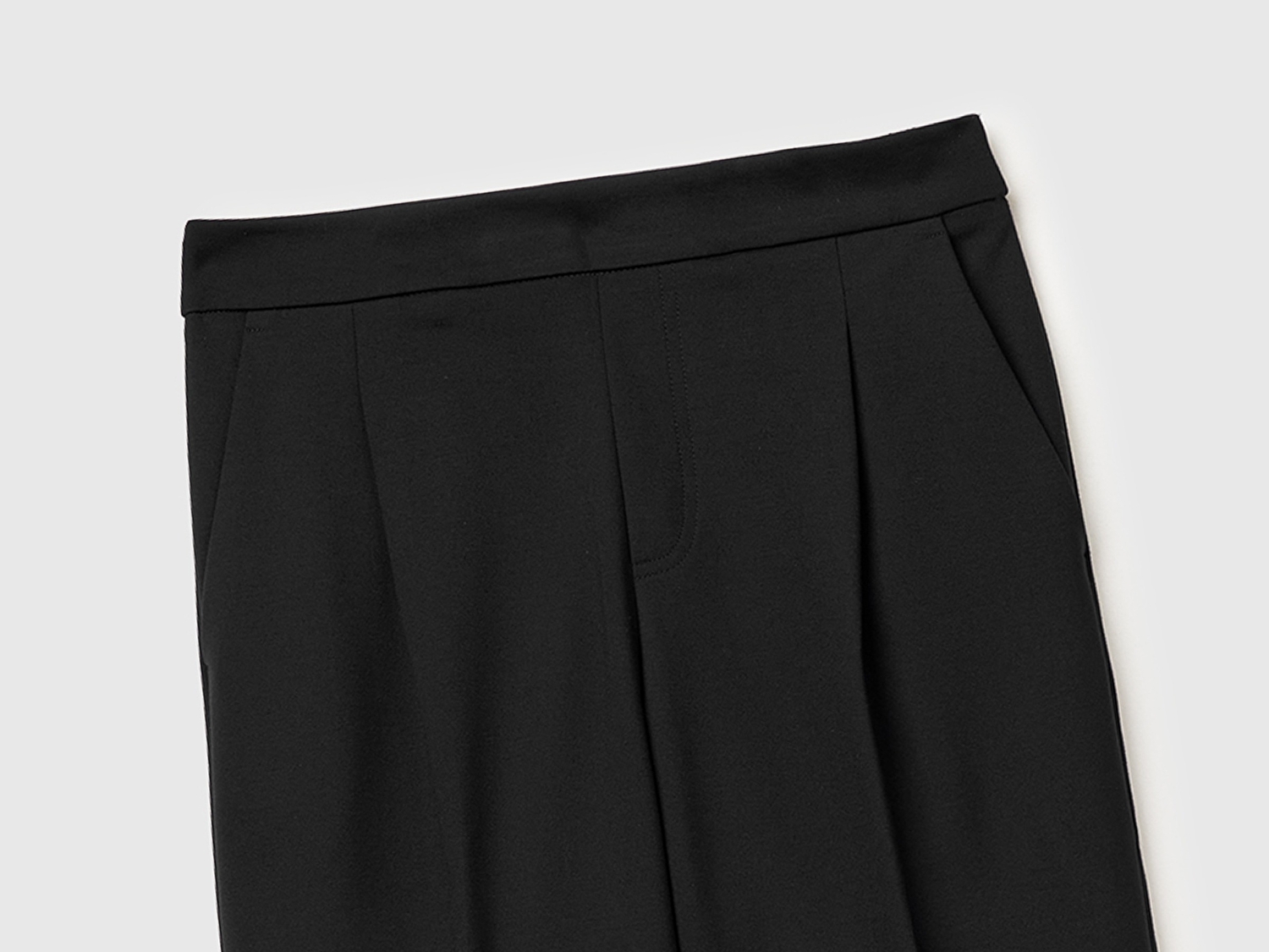 Benetton Kadın Siyah Beli Lastikli Pantolon