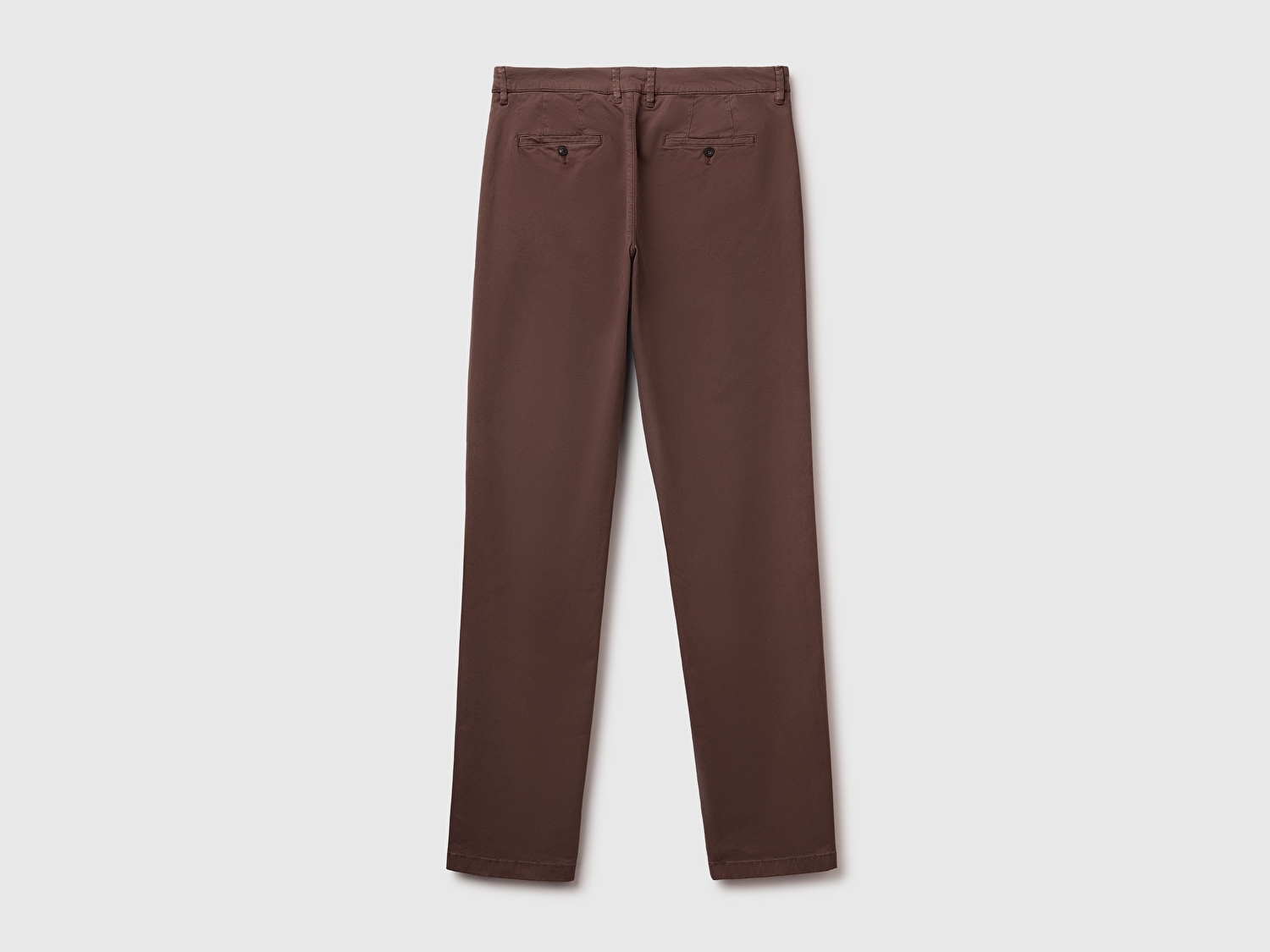 Benetton Erkek Koyu Kahverengi Slim Fit Chino Pantolon