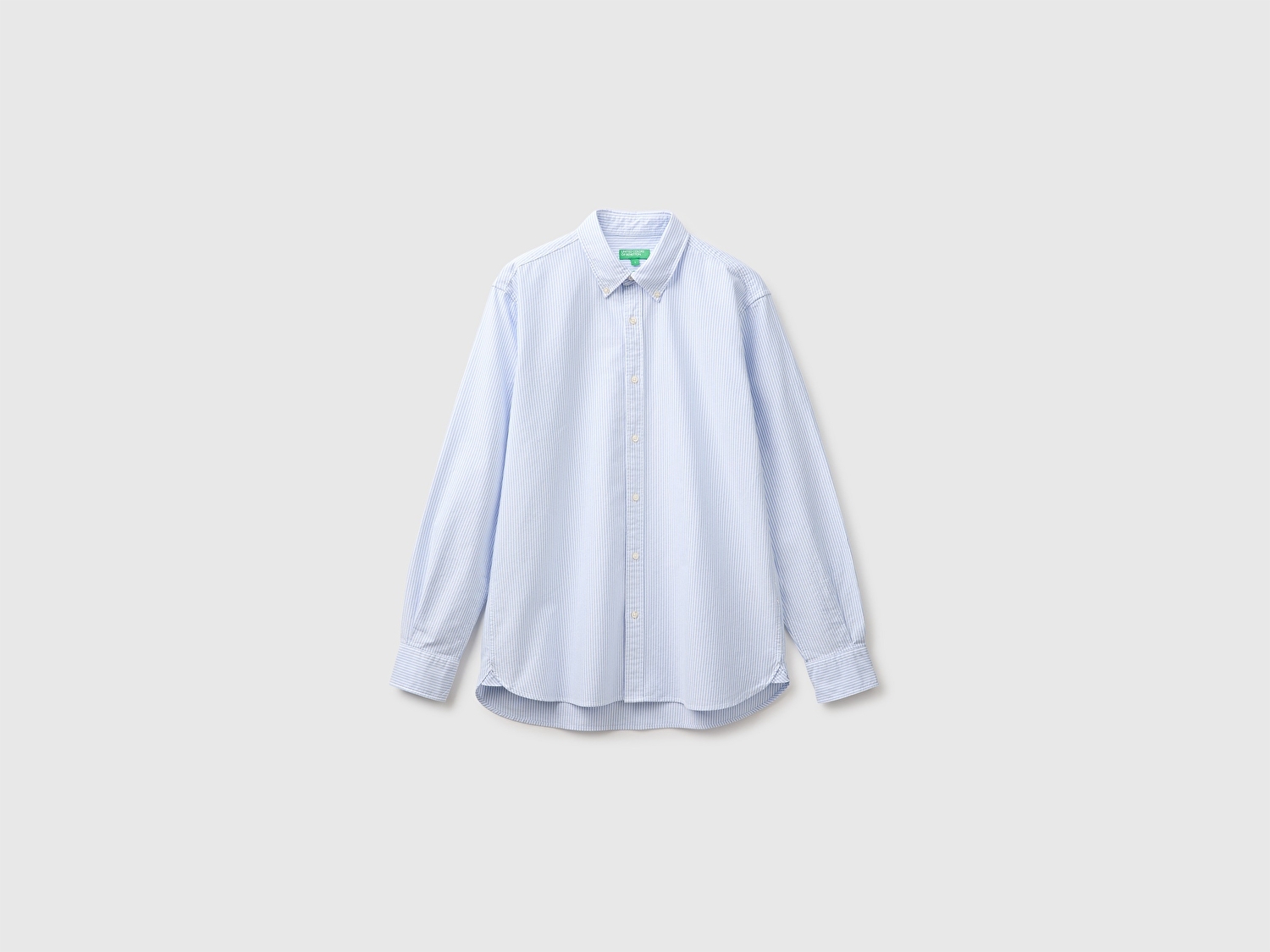 Benetton Erkek Mavi %100 Pamuk Regular Fit Düğmeli Gömlek
