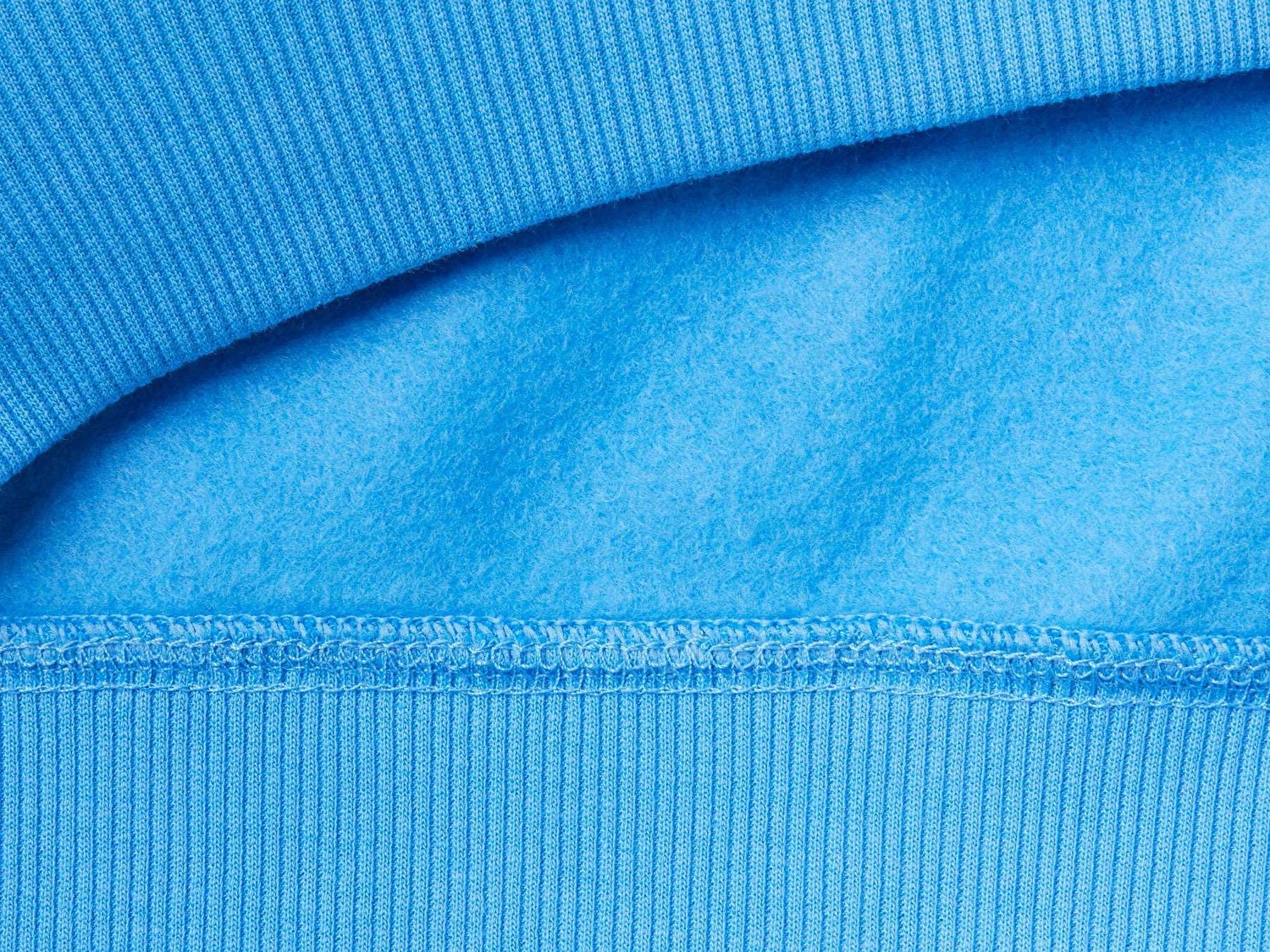 Benetton Erkek Çocuk Mavi Slogan Baskılı Kanguru Cepli Sweatshirt