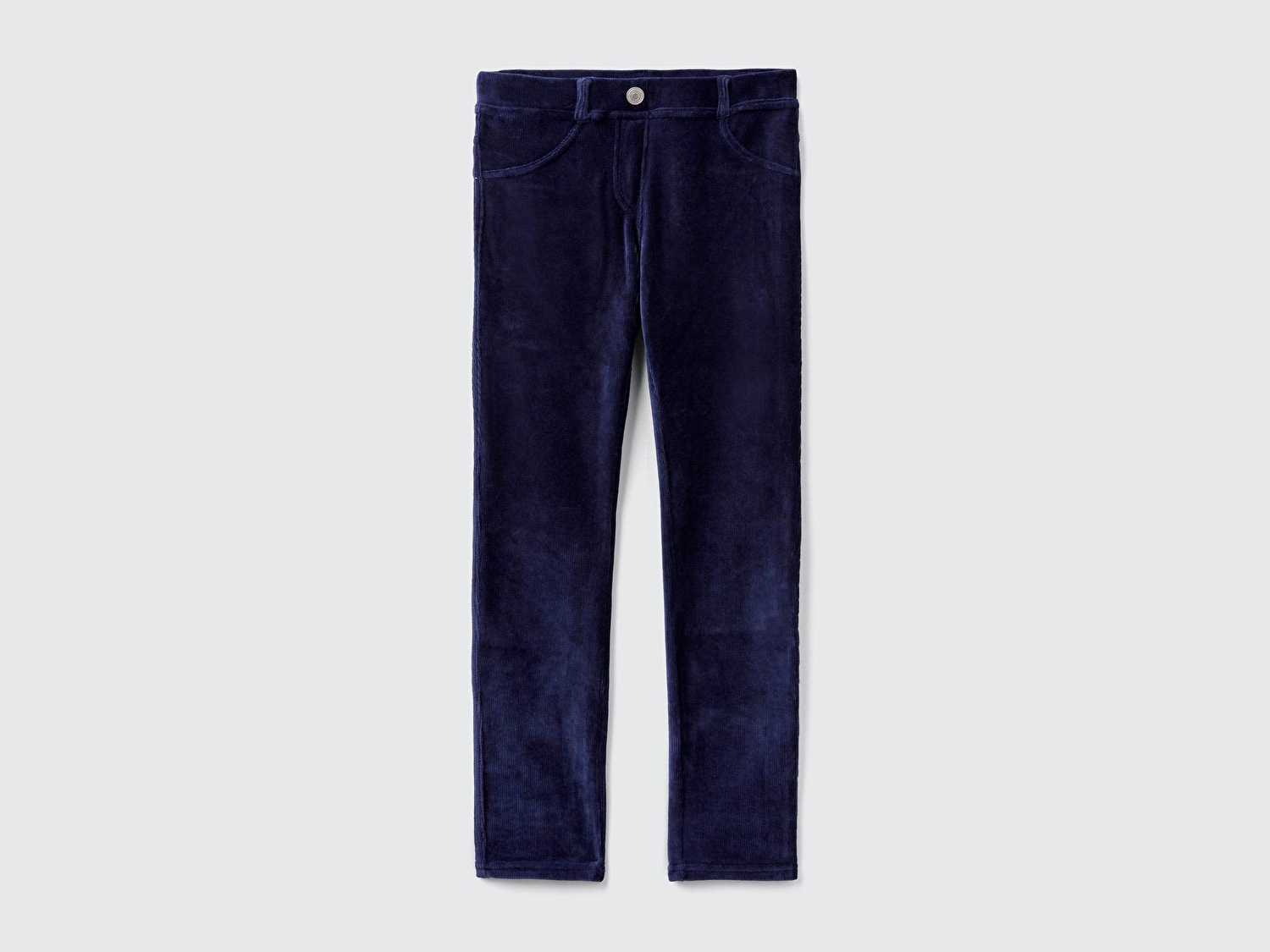 Benetton Kız Çocuk Lacivert Kadife Jegging