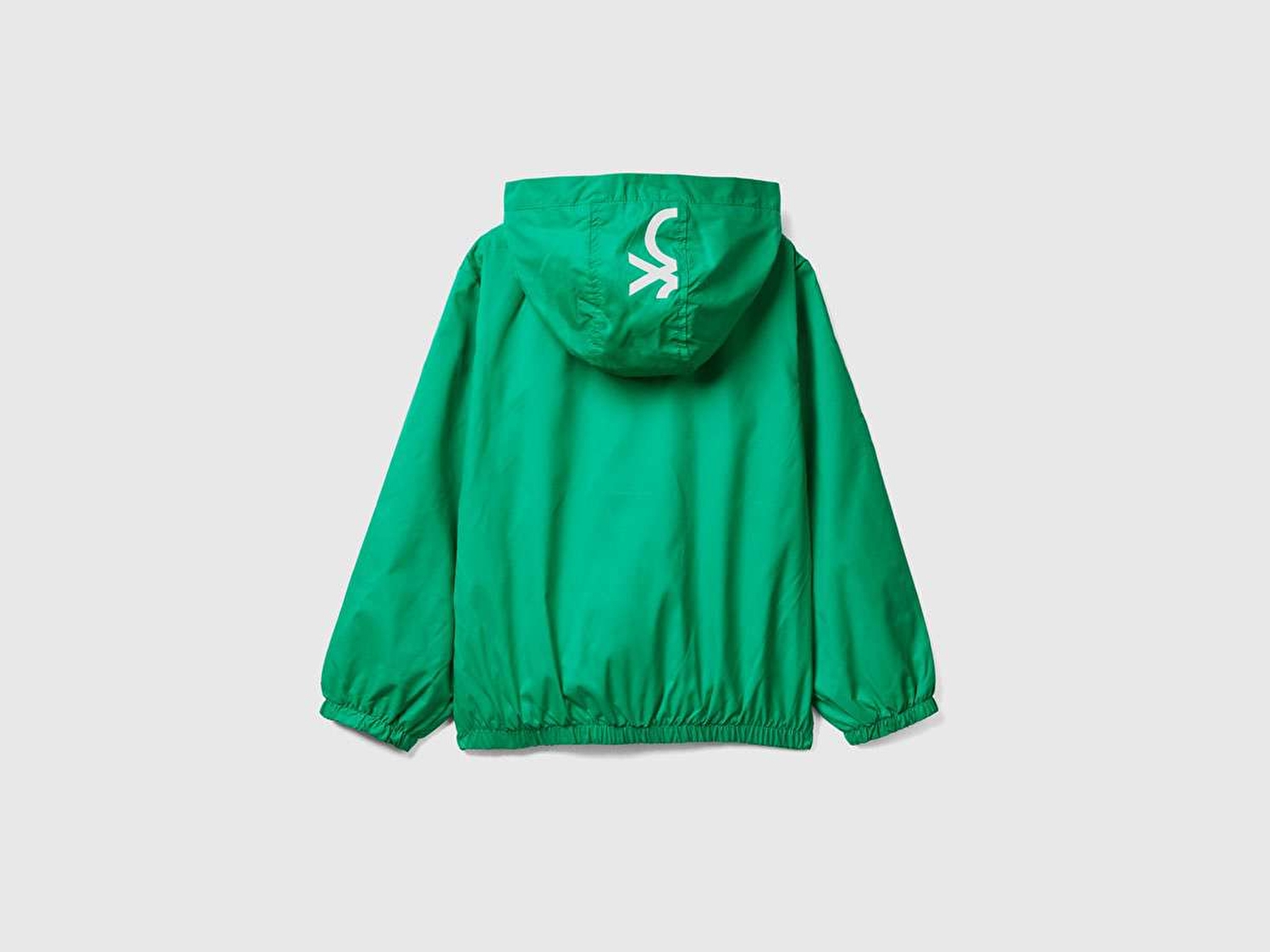 Benetton Erkek Çocuk Yeşil Logolu Yağmurluk