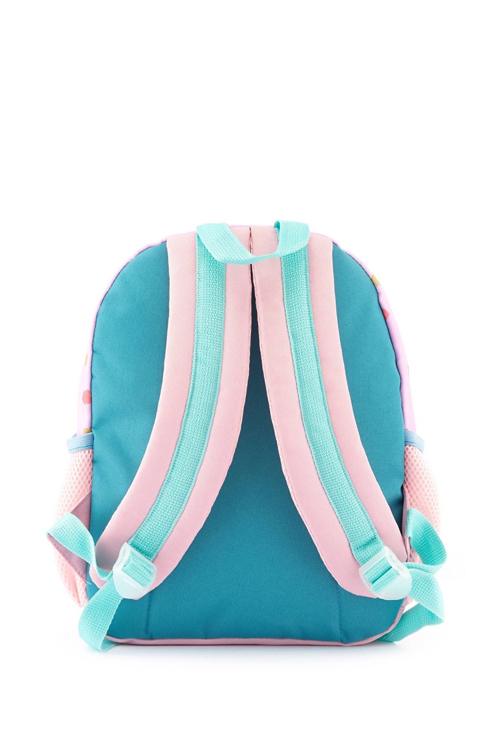 Benetton Kız Bebek Pembe Kalp Desenli Benetton Yazılı Anaokul Çantası