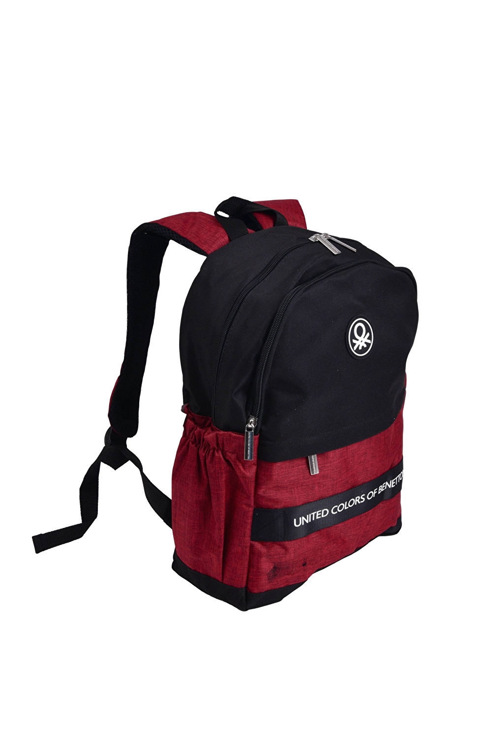 Erkek Çocuk Siyah Benetton Yazılı ve Logolu Sırt Çantası