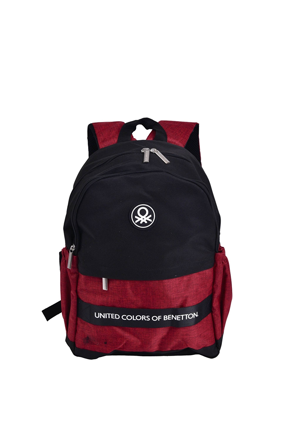 Erkek Çocuk Siyah Benetton Yazılı ve Logolu Sırt Çantası