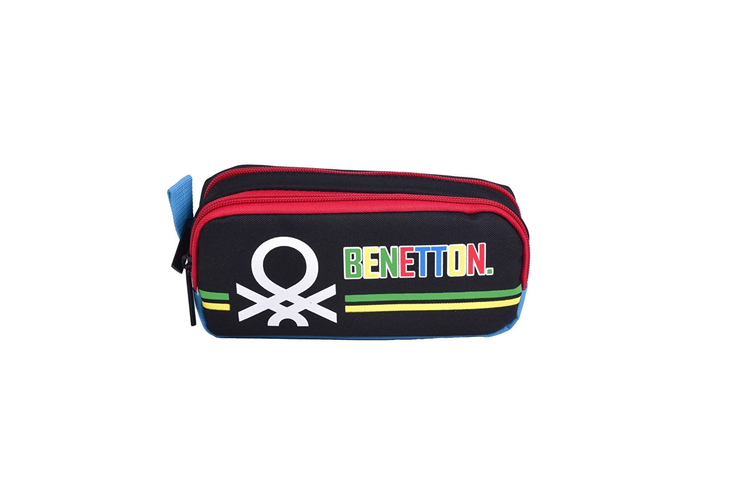 Benetton Erkek Çocuk Siyah Benetton Yazılı Renk Bloklu Çift Bölme Kalem Kutusu