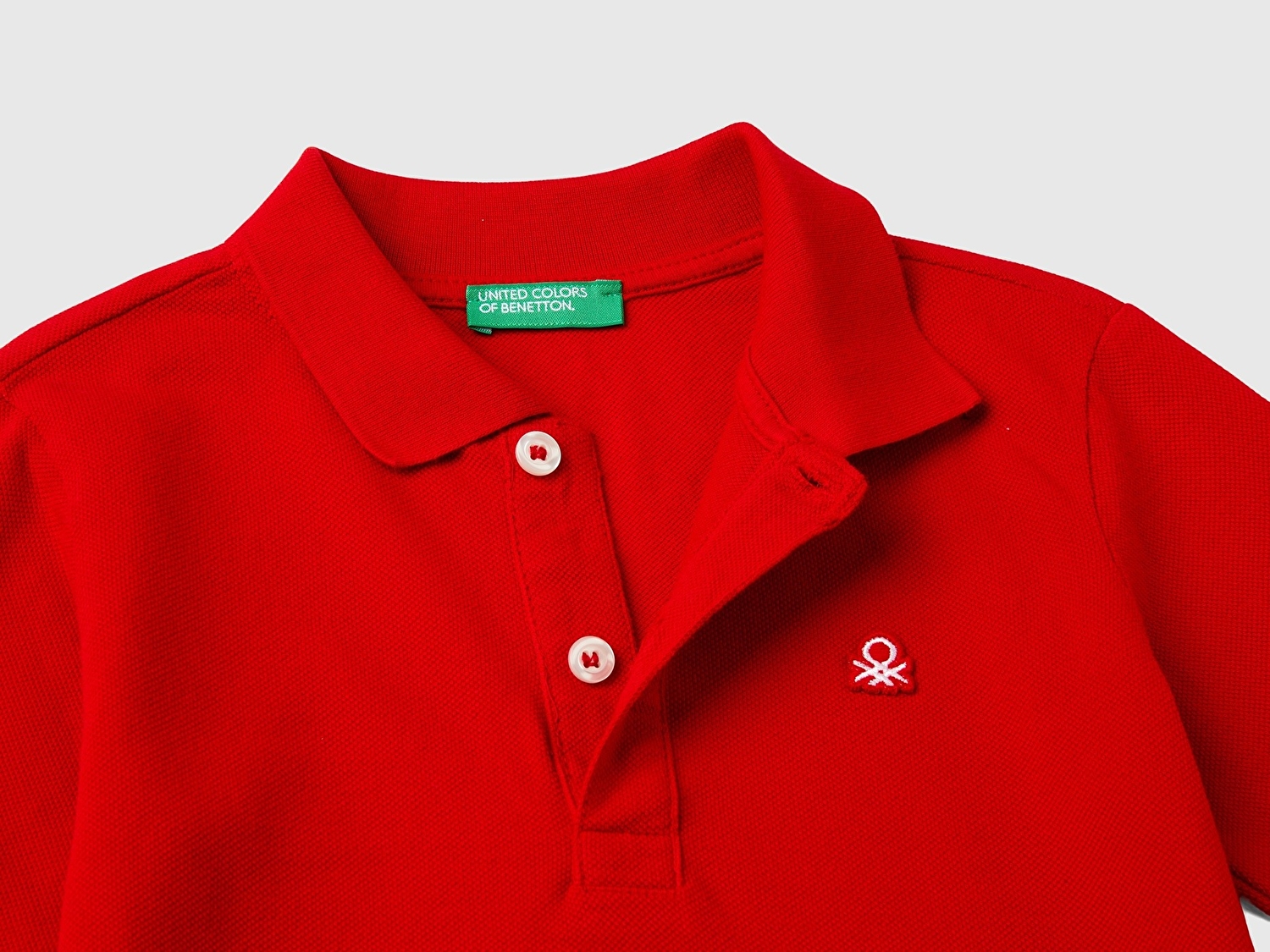 Benetton Erkek Bebek Kırmızı Logolu Polo T-Shirt