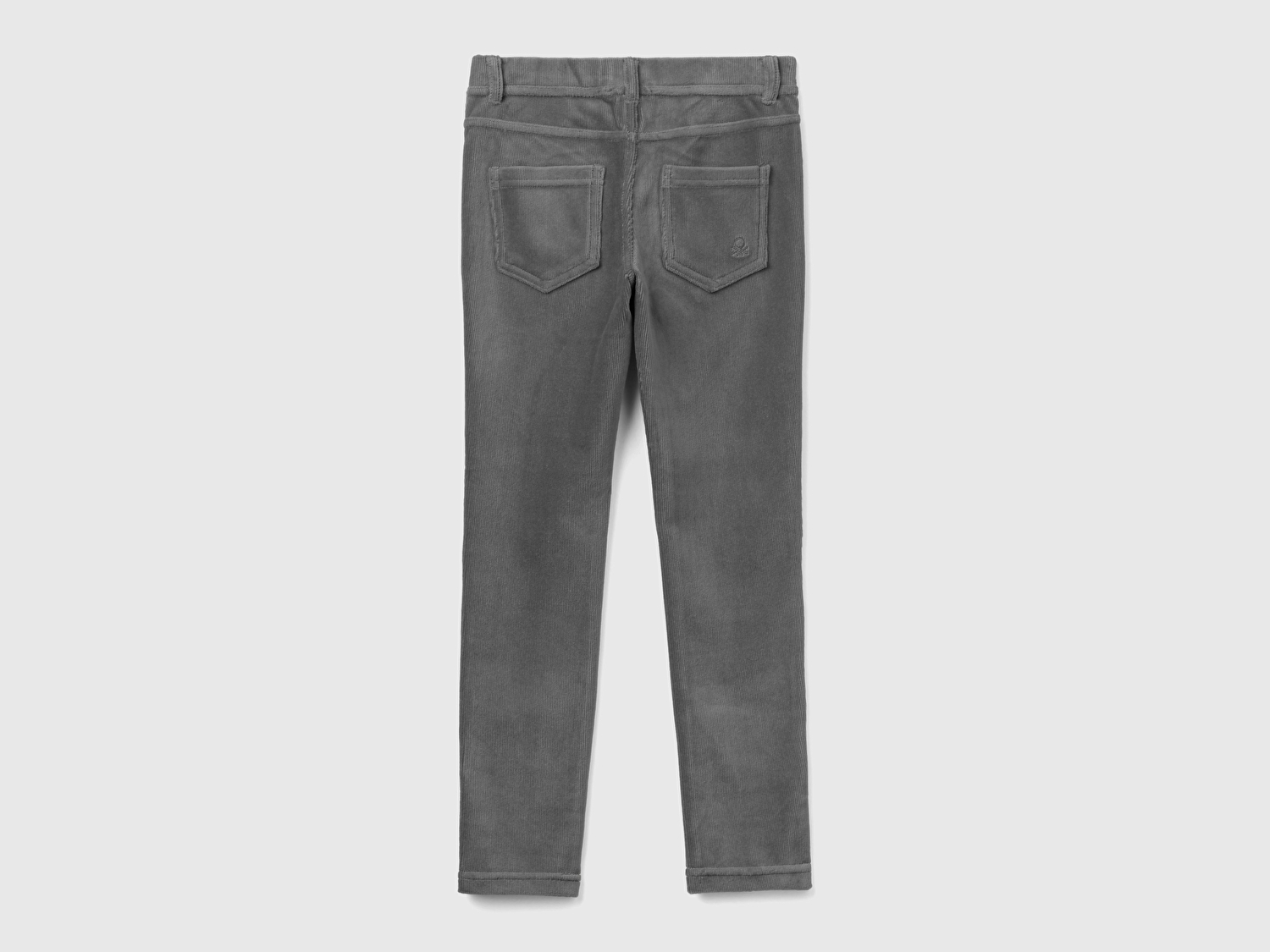 Benetton Kız Çocuk Gri Kadife Jegging