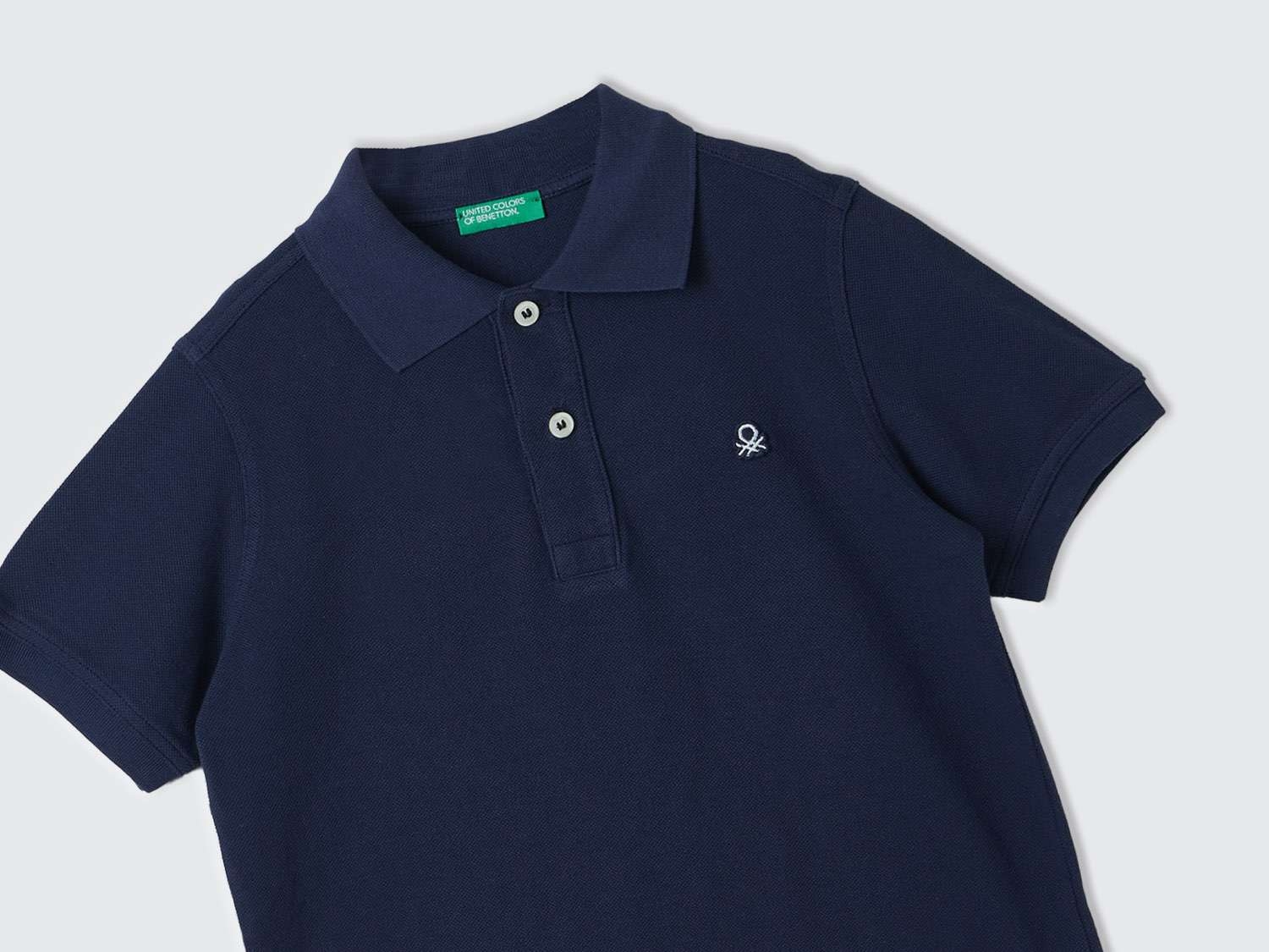 Benetton Erkek Çocuk Lacivert Logolu Polo T-Shirt