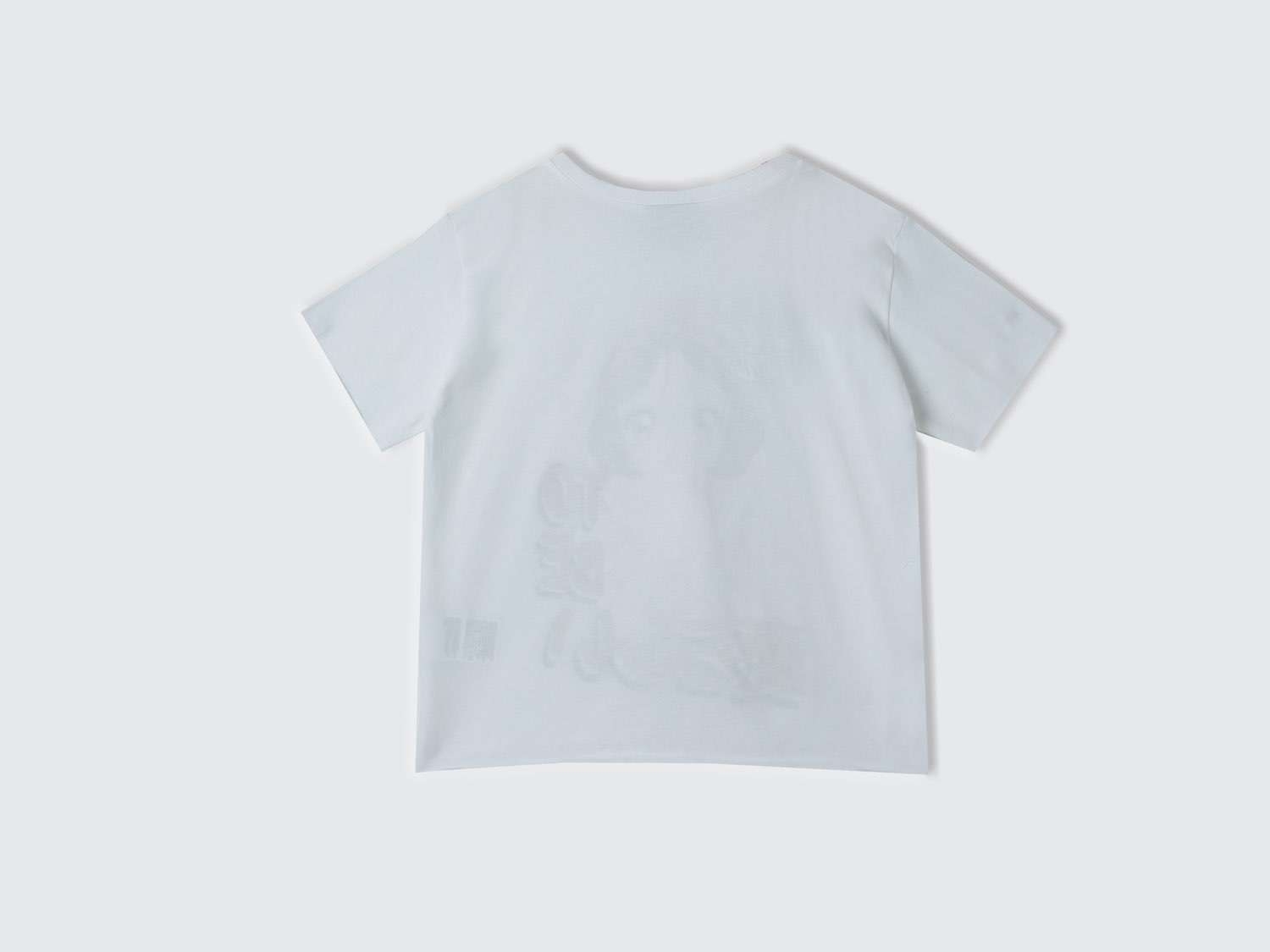 Benetton Kız Çocuk Beyaz Önü Pamuk Prenses Baskılı T-Shirt