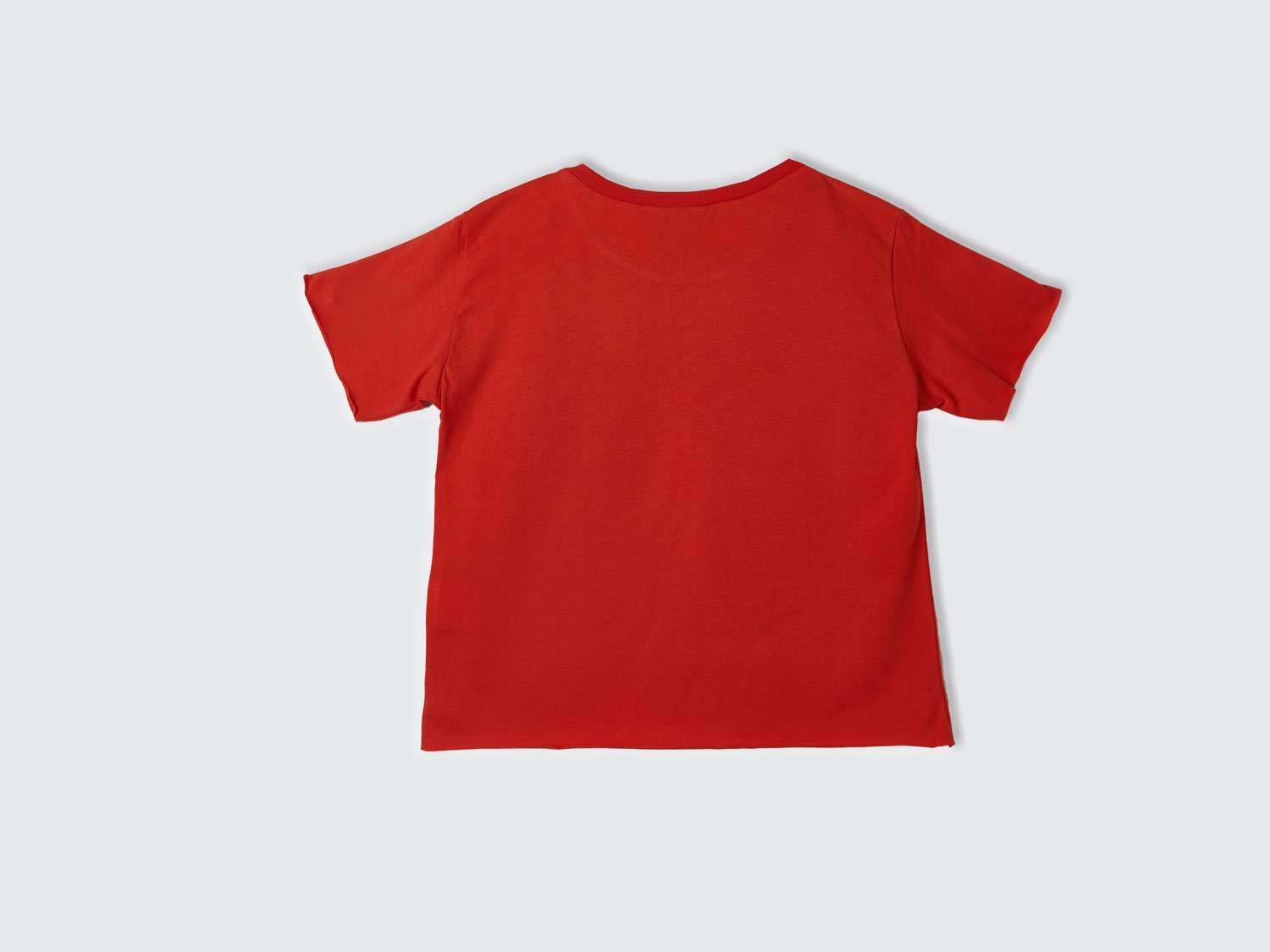Benetton Kız Çocuk Kırmızı Önü Pamuk Prenses Baskılı T-Shirt