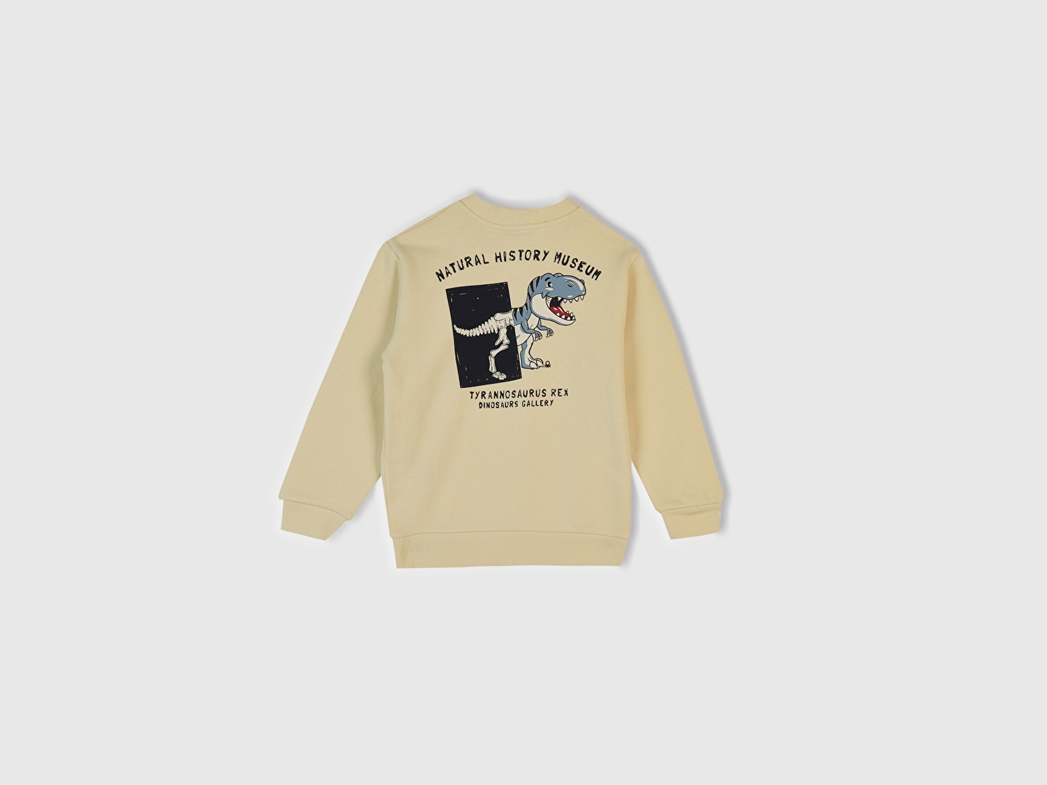 Benetton Erkek Bebek Krem Çok Renkli Baskılı Relaxed Fit Sweatshirt