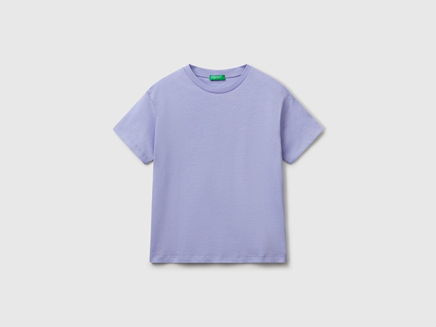 Benetton Erkek Çocuk Mor Slogan Baskılı T-Shirt