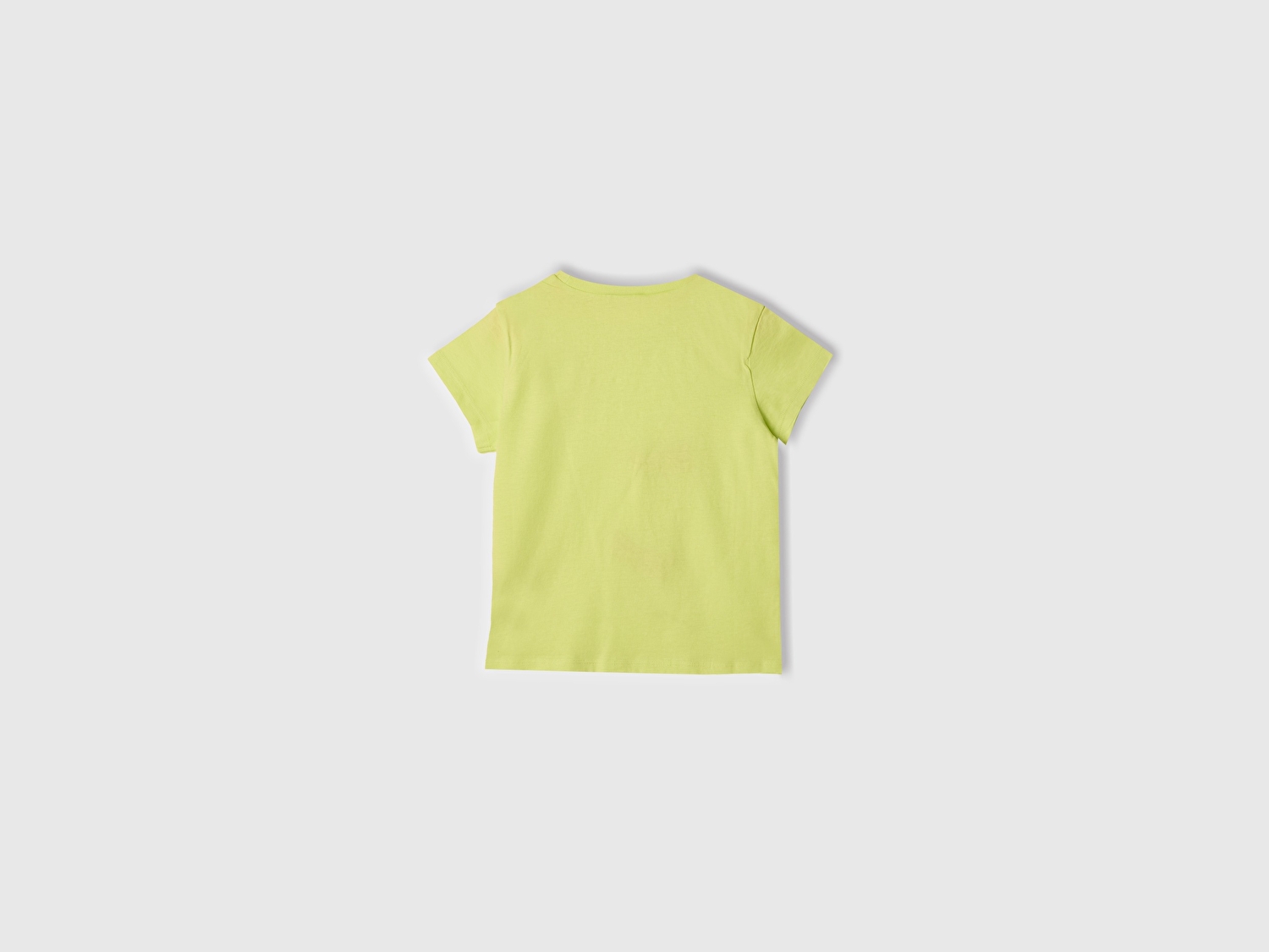 Benetton Kız Bebek Sarı Nakışlı ve Baskılı T-Shirt