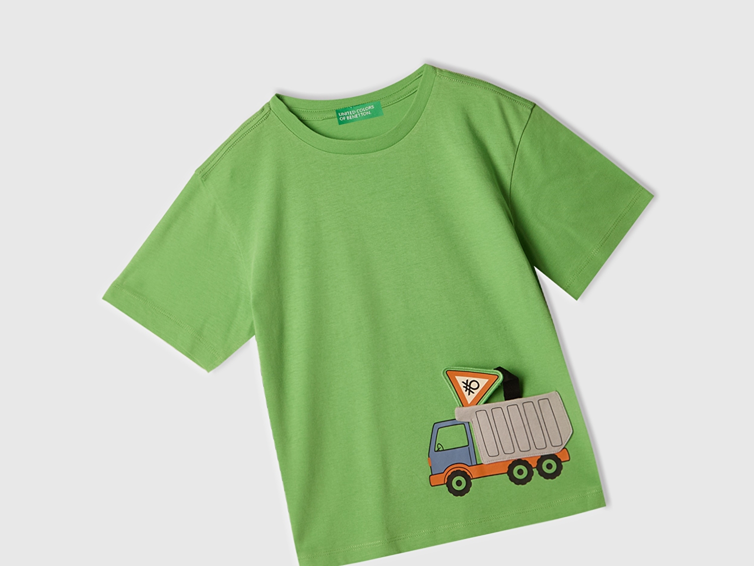 Benetton Erkek Bebek Fıstık Yeşili 3D Baskılı T-Shirt