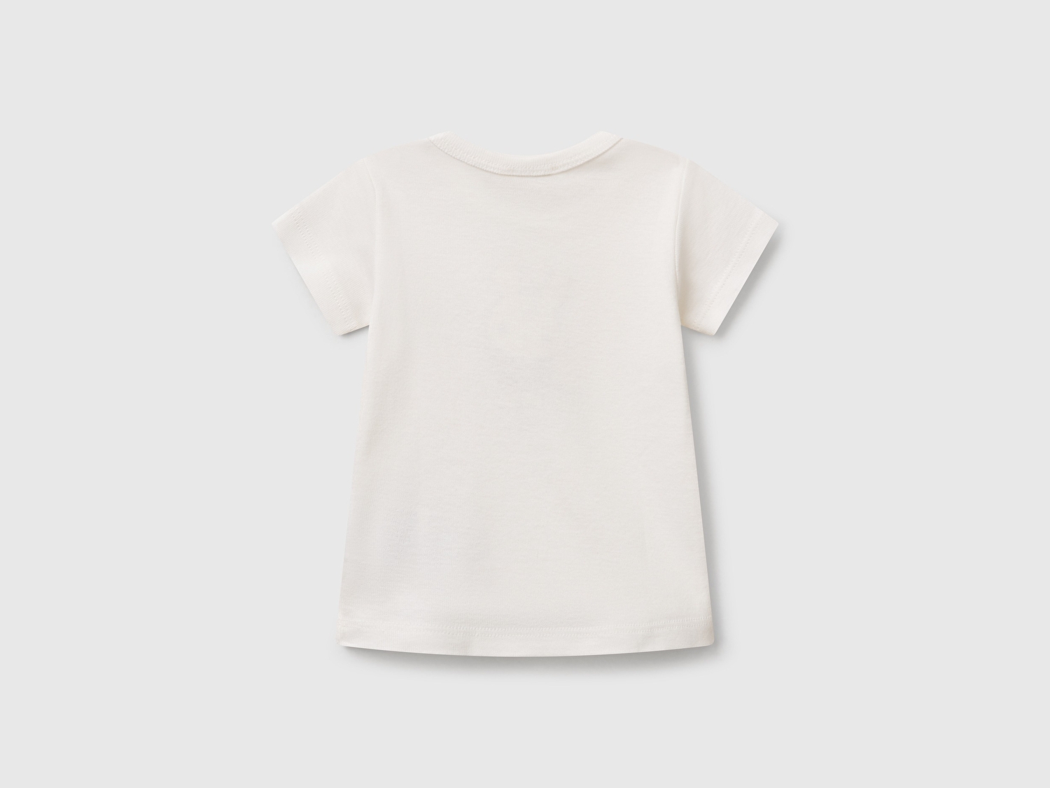 Benetton Bebek Beyaz Tavşan Baskılı T-Shirt