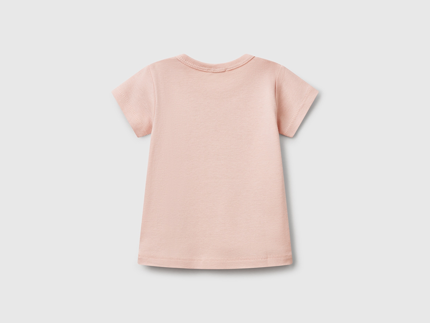 Benetton Bebek Toz Pembe Tavşan Baskılı T-Shirt