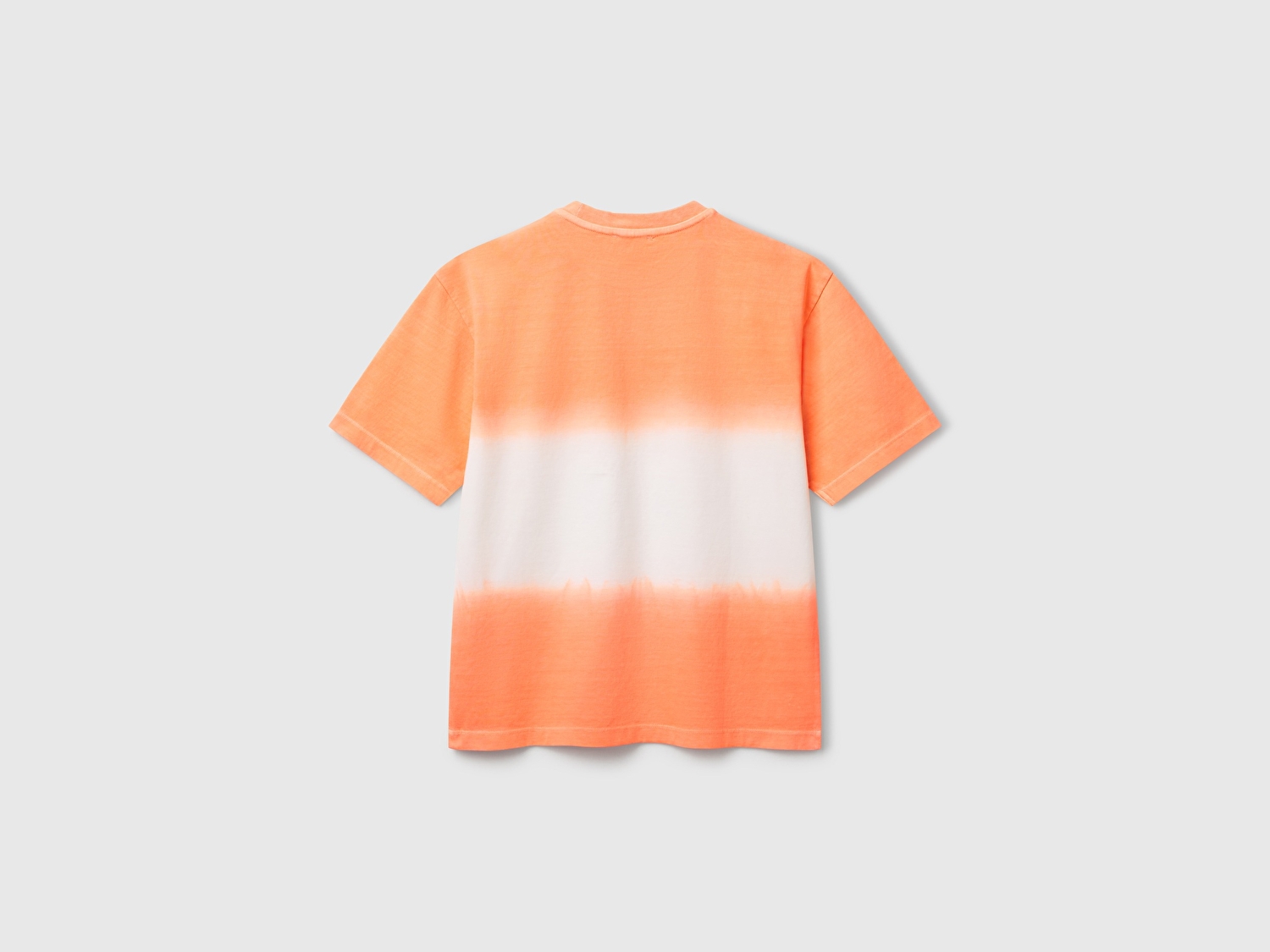 Benetton Erkek Çocuk Turuncu Batik Bisiklet Yaka T-Shirt