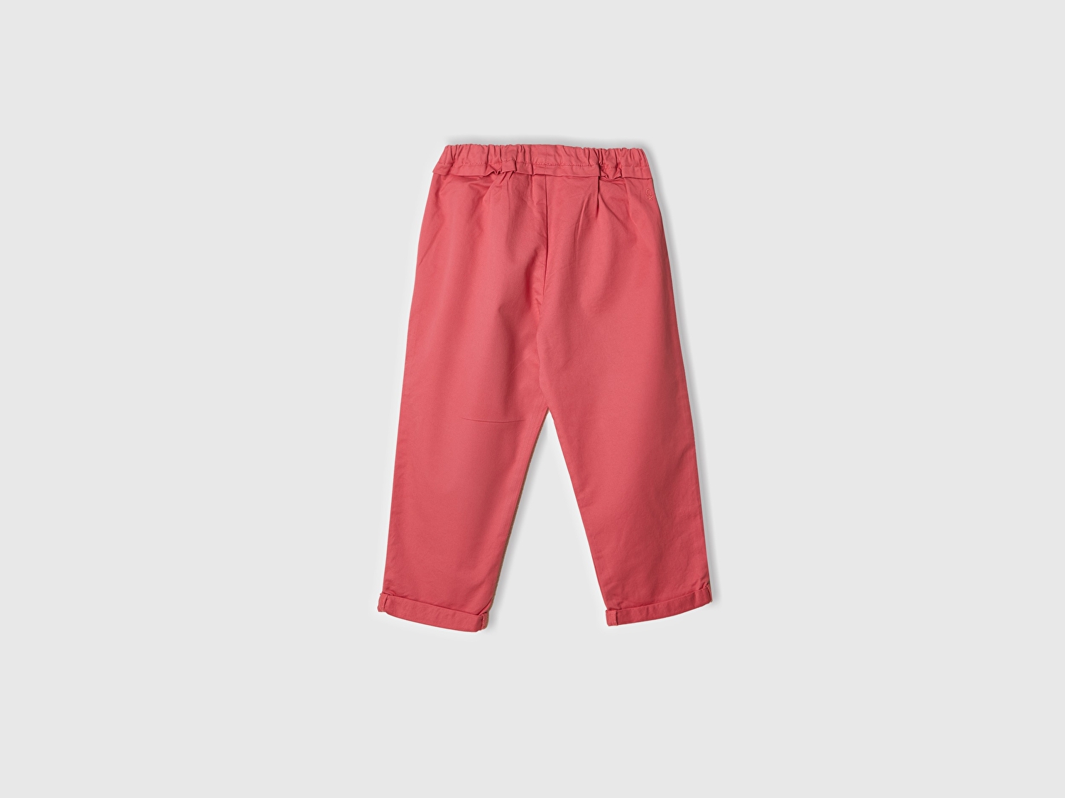 Benetton Kız Bebek Fuşya Logo Detaylı Beli Ayarlanabilir Lastikli Fiyonklu Pantolon