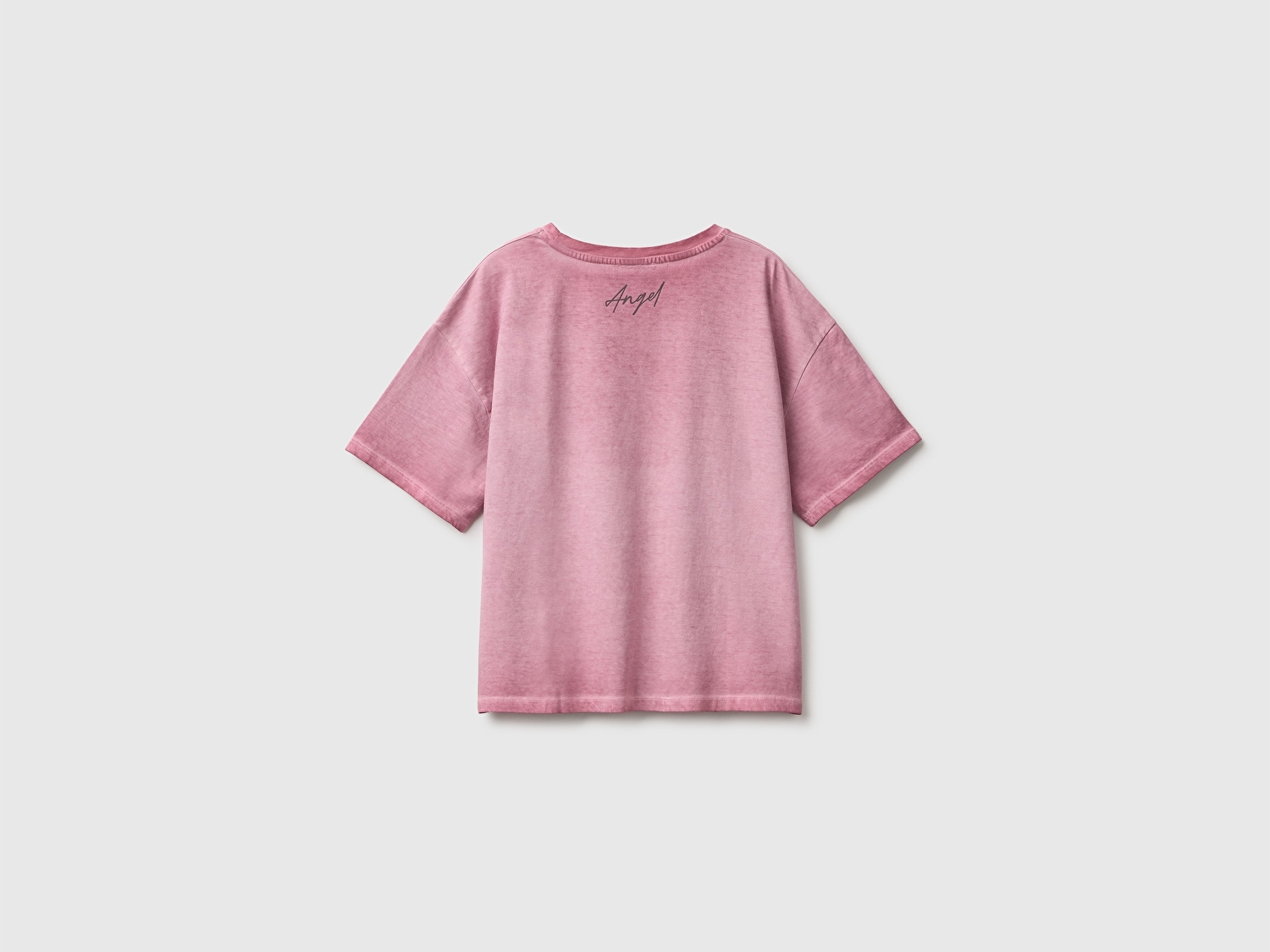 Benetton Kız Çocuk Pembe Lilo&Stitch Baskılı Kısa Kollu Tişört