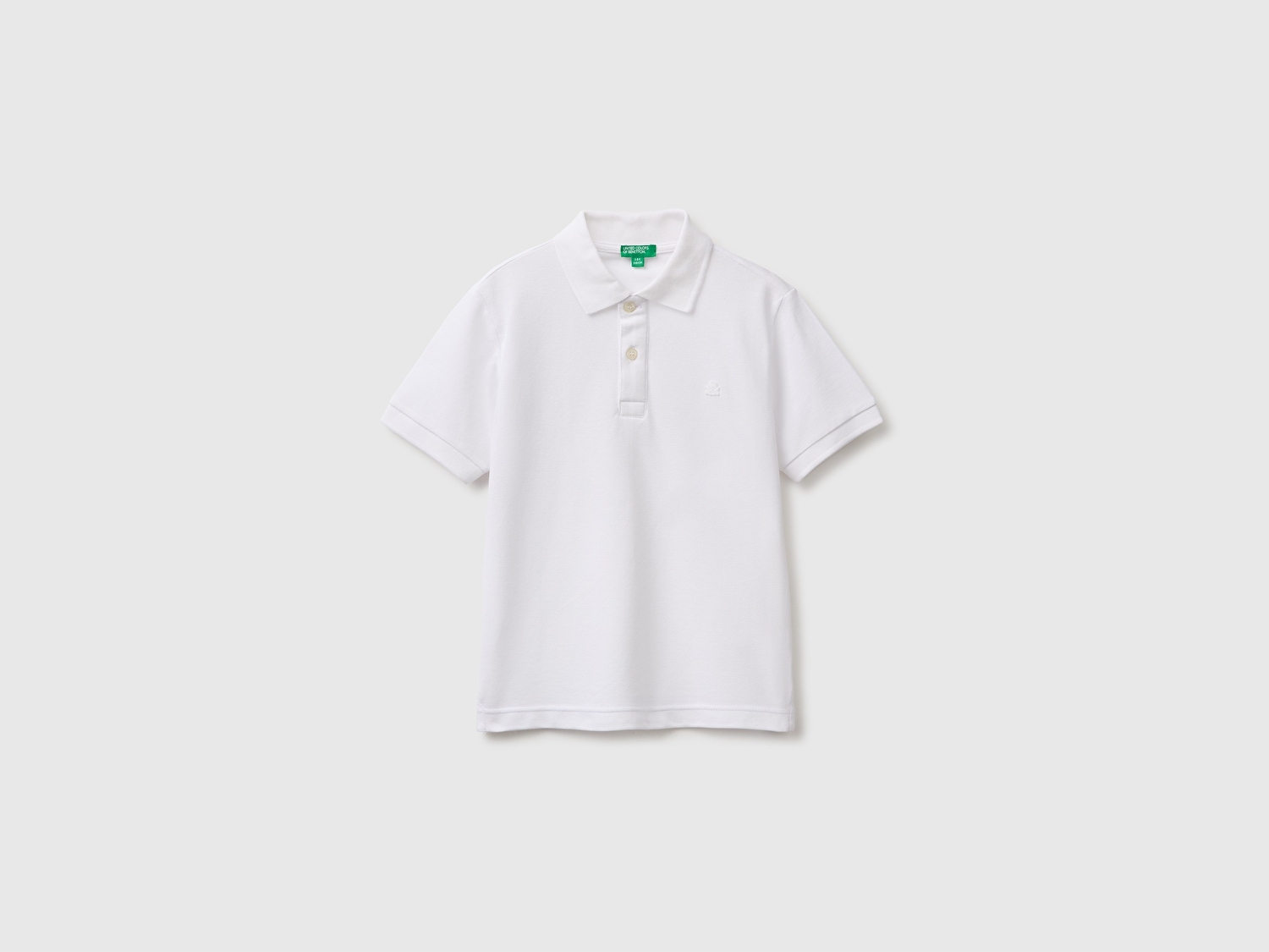 Benetton Erkek Çocuk Beyaz Kısa Kollu Polo Yaka Tişört