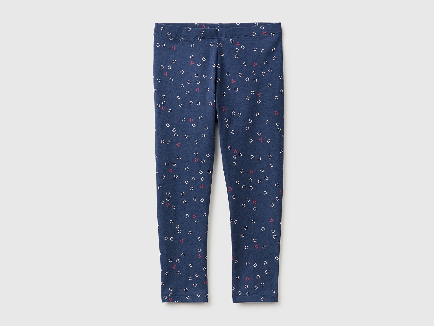 Benetton Kız Bebek Koyu Lacivert Tam Desenli Slim Fit Tayt