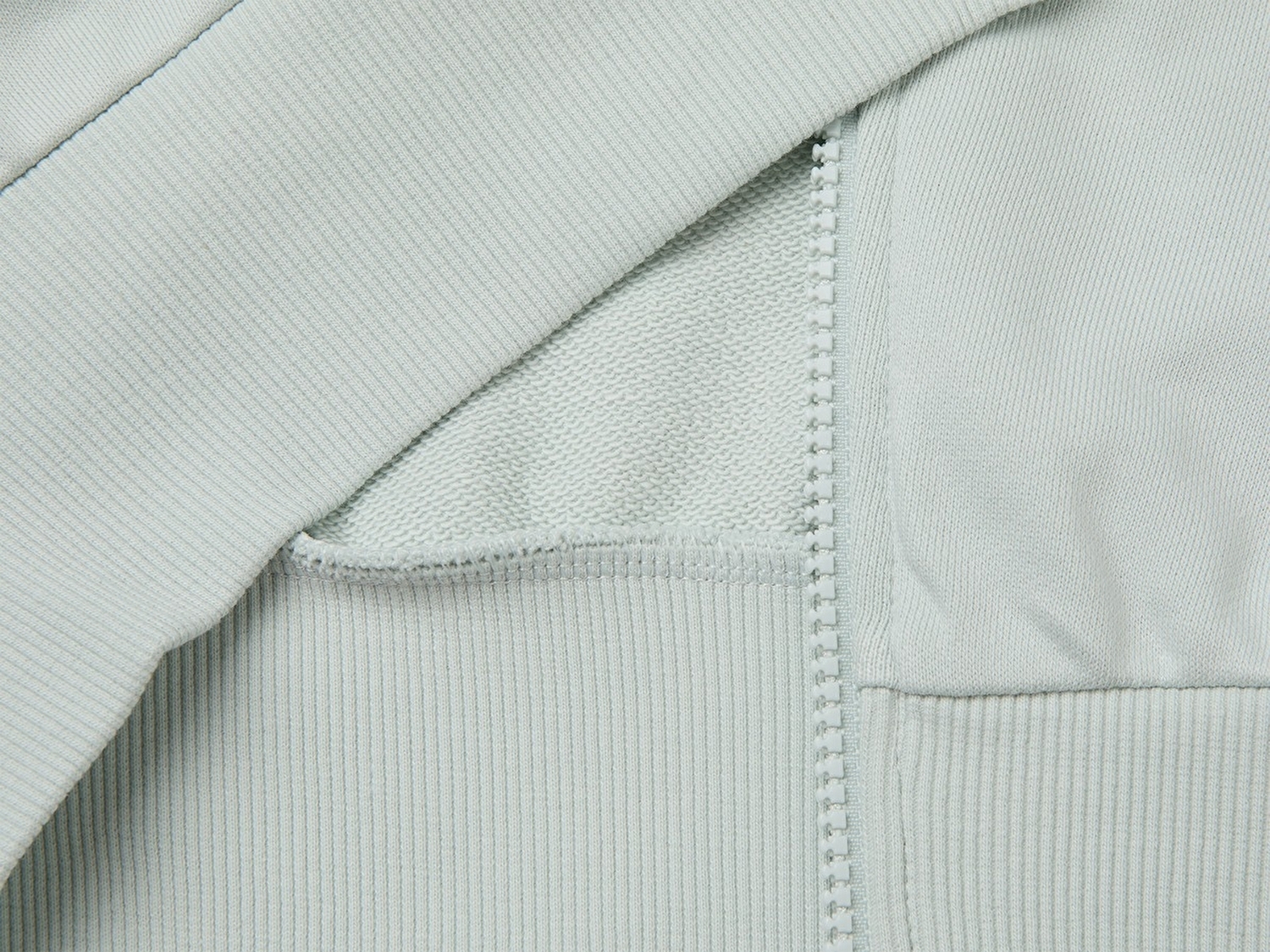 Benetton Kız Çocuk Su Yeşili Ribanalı Kapüşonlu Fermuarlı Sweatshirt