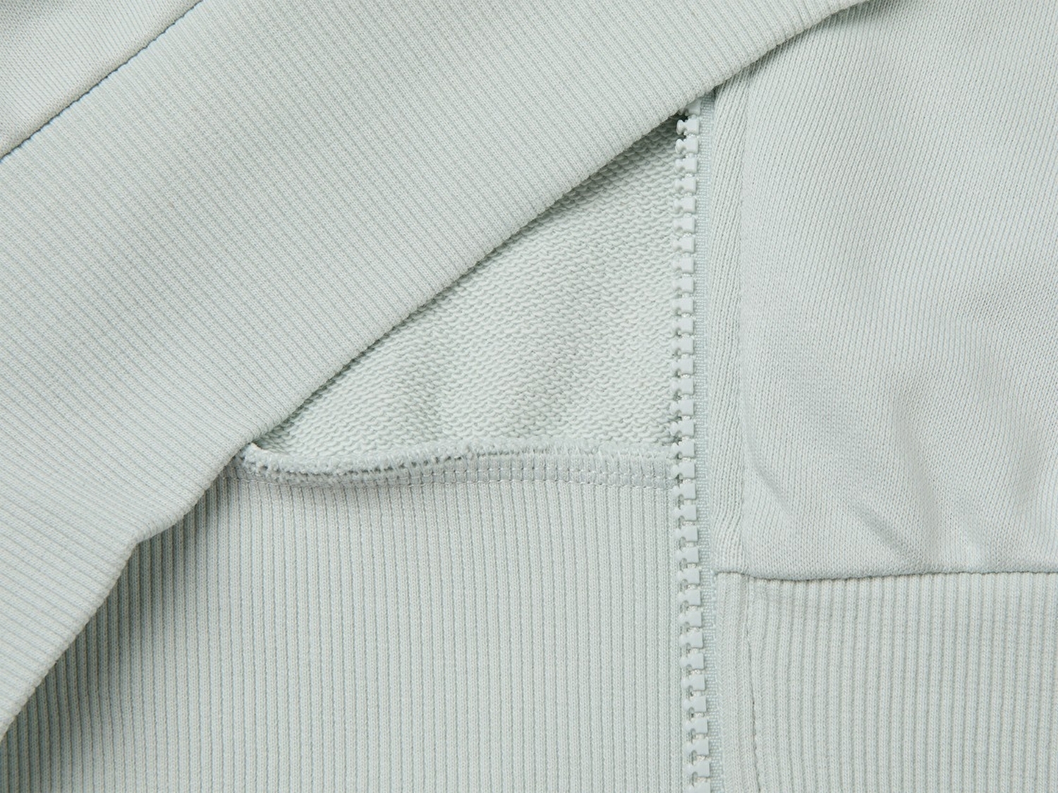 Benetton Kız Çocuk Su Yeşili Ribanalı Kapüşonlu Fermuarlı Sweatshirt