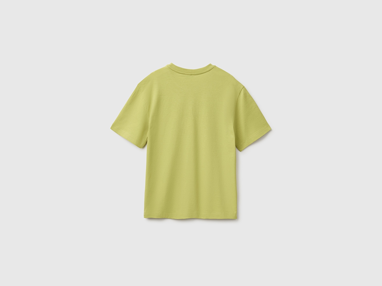 Benetton Erkek Çocuk Fıstık Yeşili Önü Nakışlı Kısa Kollu Tişört