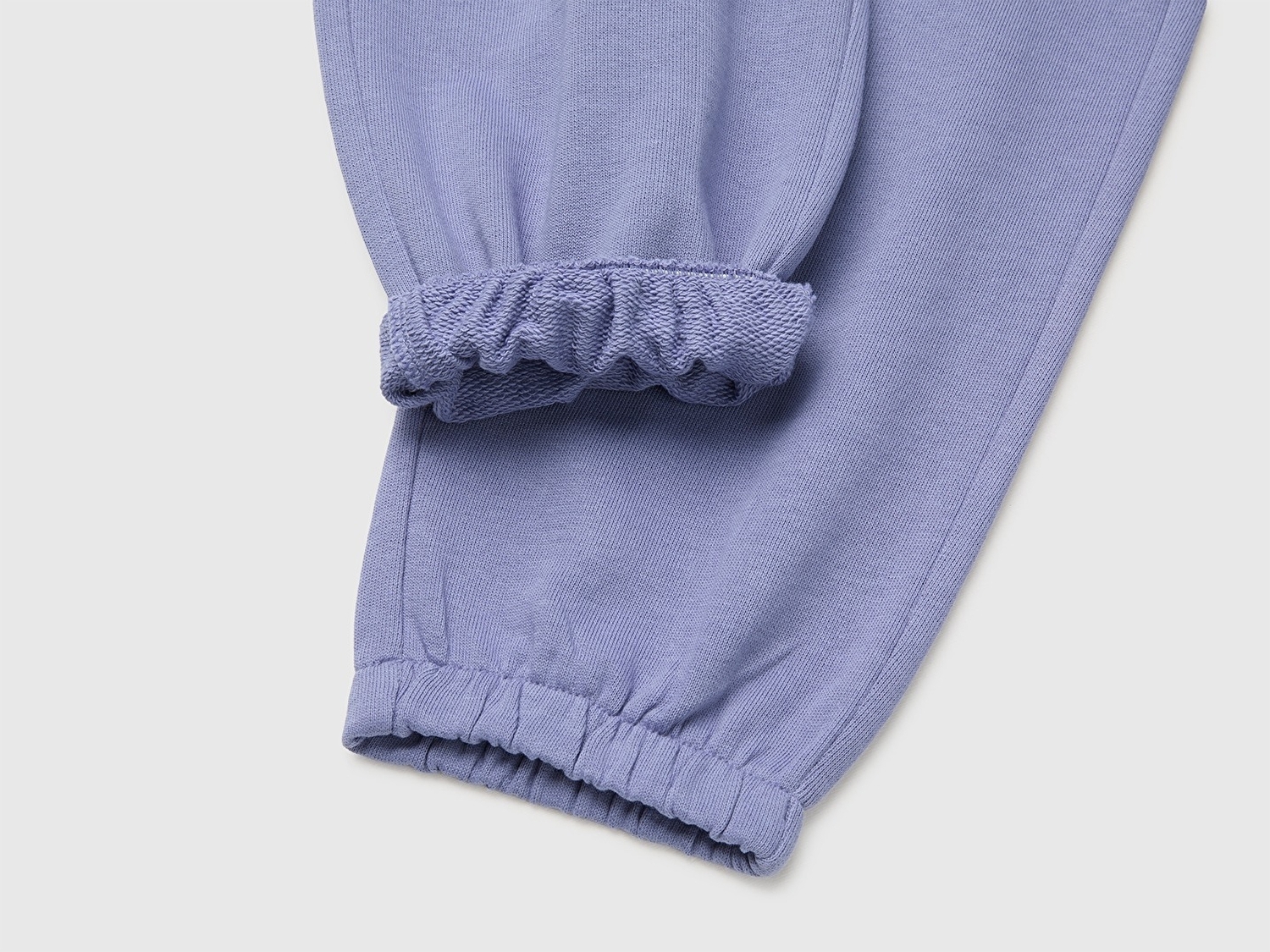 Benetton Kız Çocuk Mor Logo İşlemeli Cepli İpli Eşofman Altı