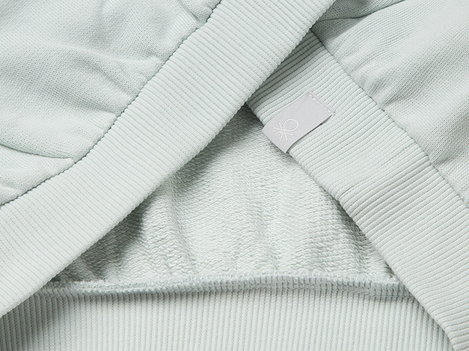 Benetton Kız Bebek Su Yeşili Önü Lilo&Stitch Baskılı Ribanalı Bisiklet Yaka Sweatshirt