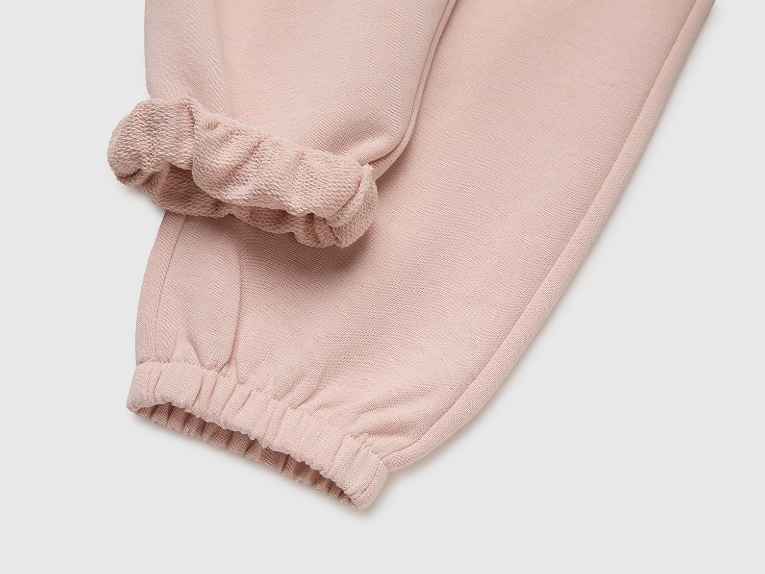 Benetton Kız Bebek Pudra Logo İşlemeli İpli Eşofman Altı