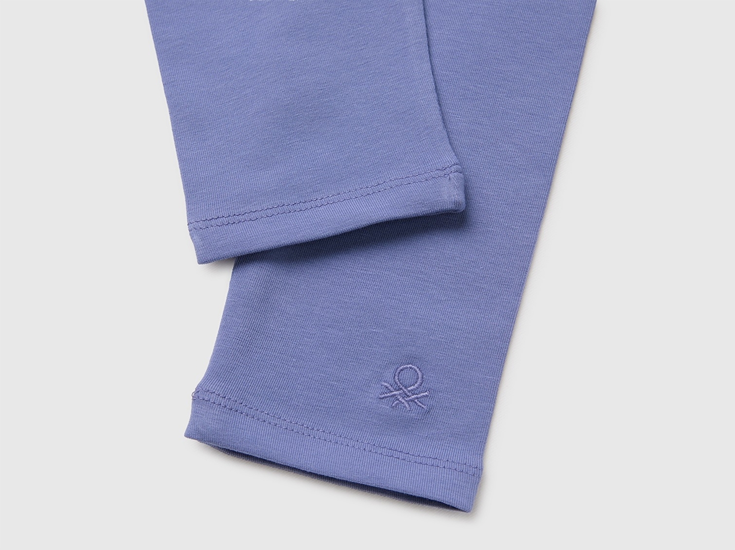Benetton Kız Çocuk Mor Logo İşlemeli Tayt