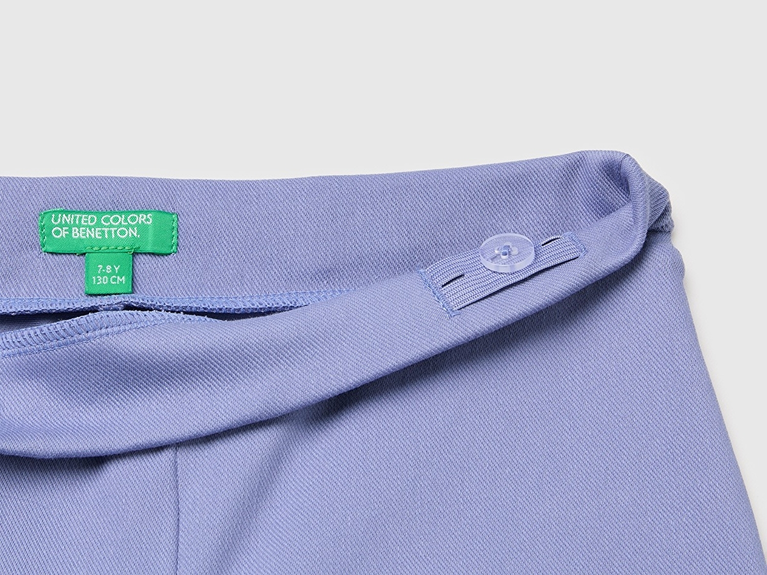 Benetton Kız Çocuk Mor Logo Detaylı Ayarlanabilir Bel Bol Paça Streç Pantolon