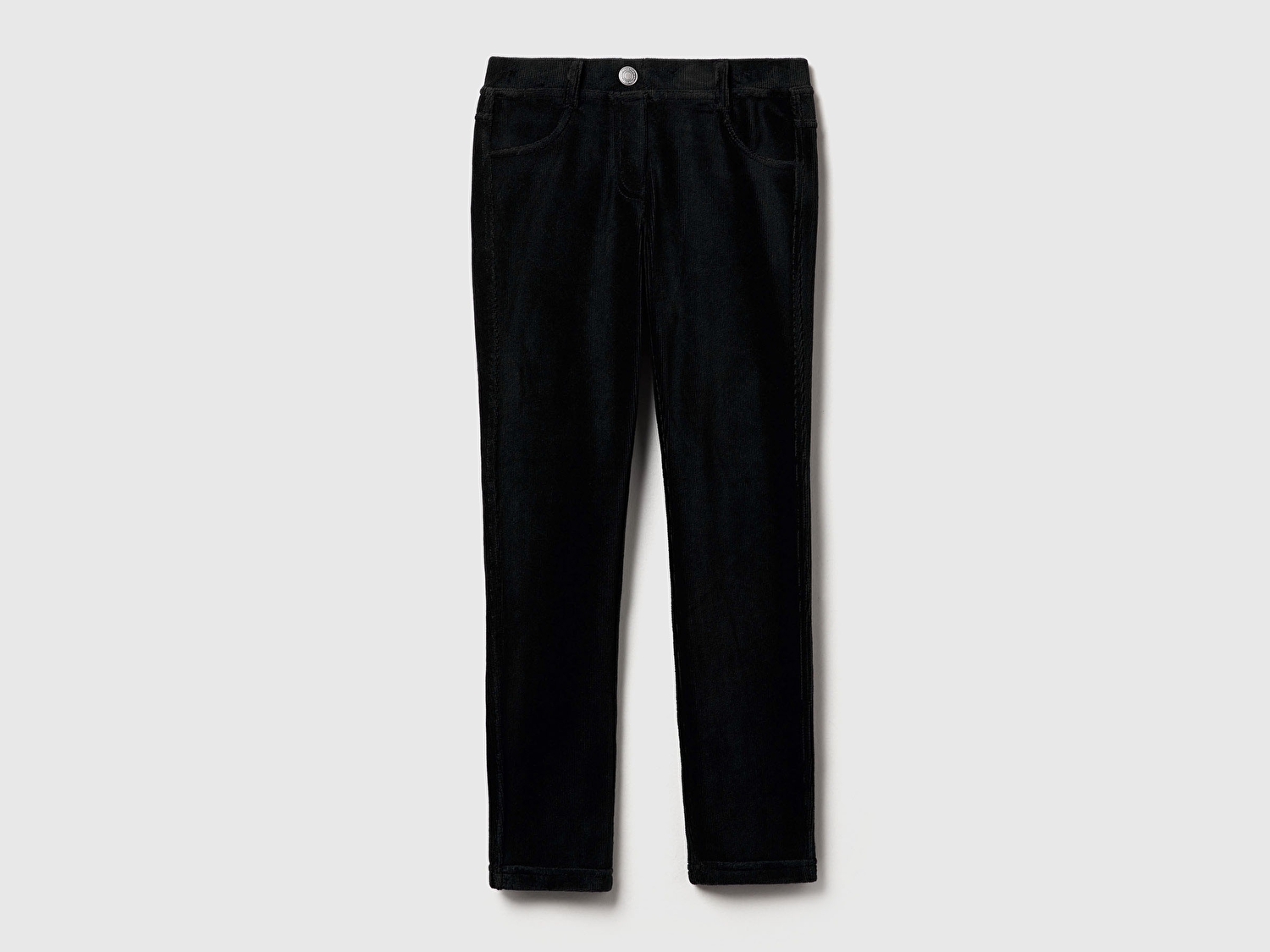 Benetton Kız Çocuk Siyah Kadife Jegging