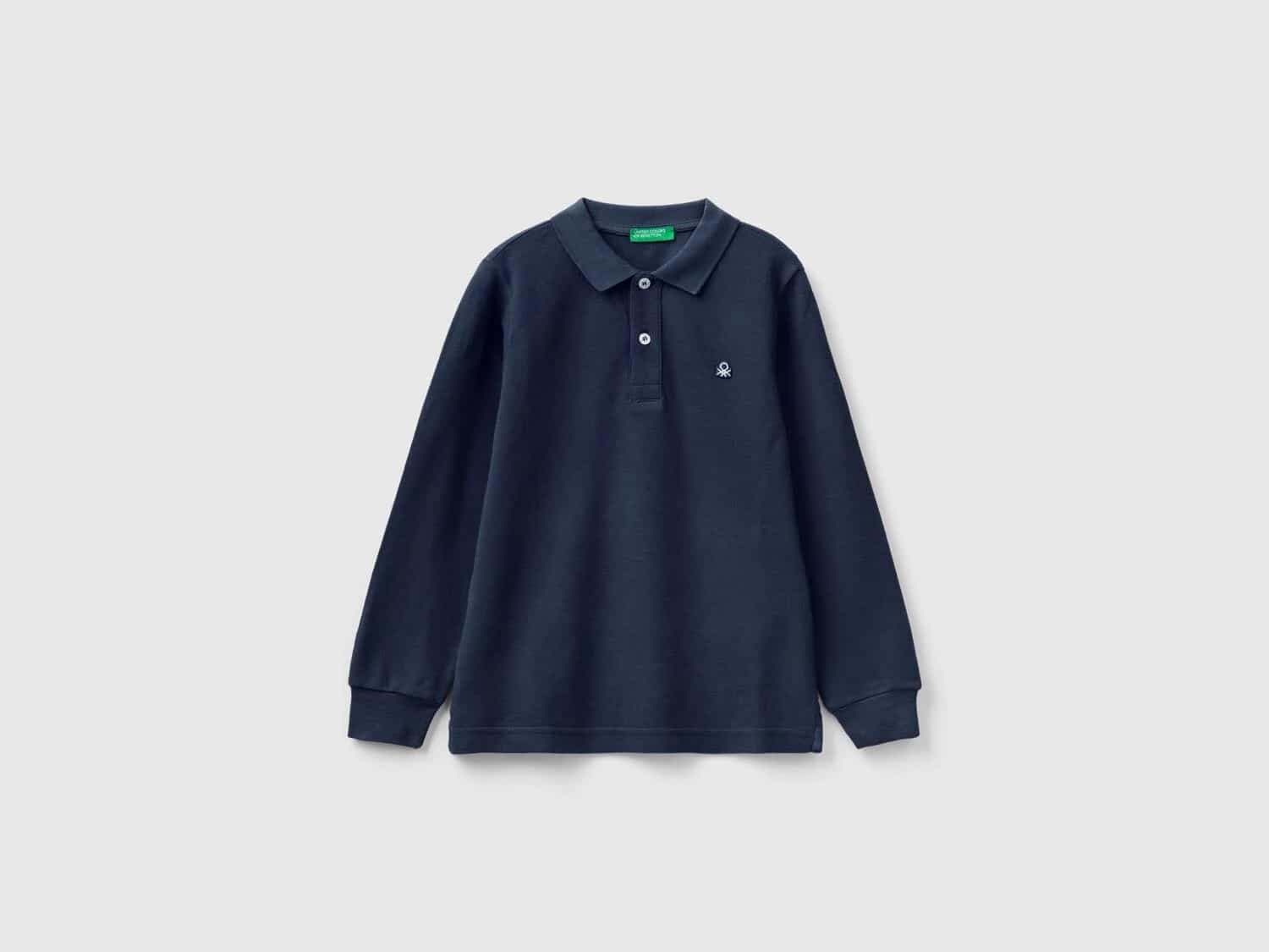 Benetton Erkek Çocuk Lacivert Logolu Polo T-Shirt