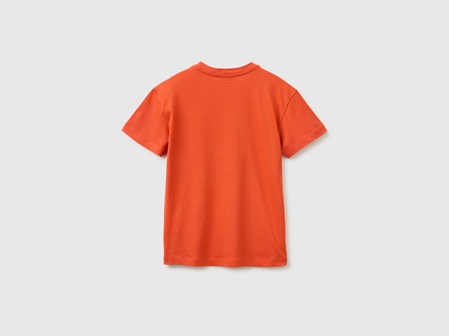 Benetton Erkek Çocuk Kırmızı Logo Baskı Detaylı Relaxed Fit T-Shirt