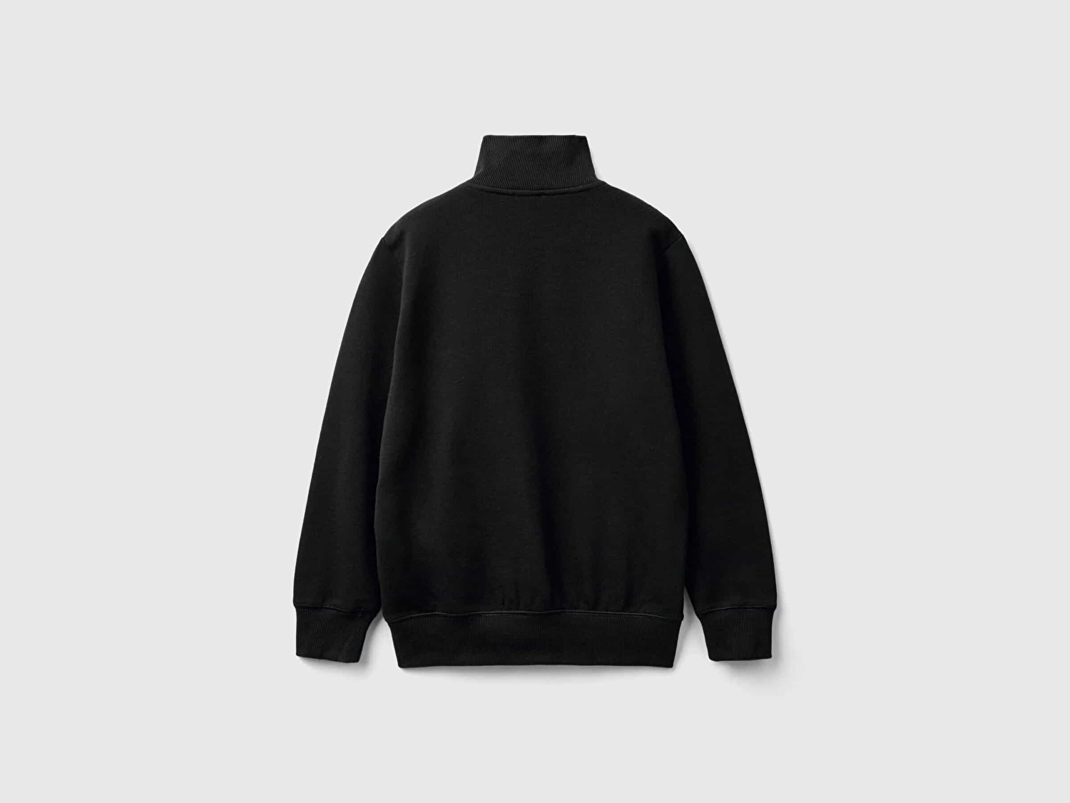 Benetton Erkek Çocuk Siyah Logolu Sweatshirt