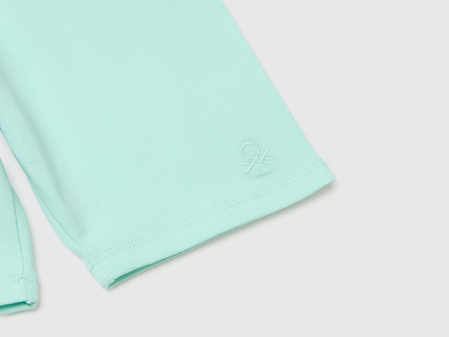 Benetton Kız Bebek Su Yeşili Altı Logo Detaylı Dar Paça Tayt