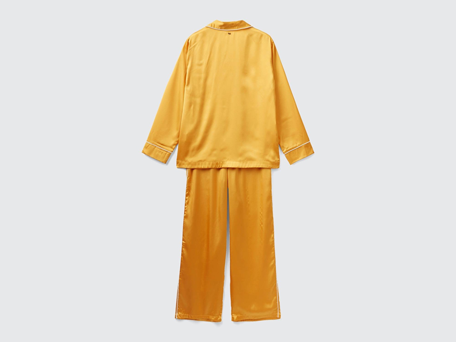 Benetton Kadın Hardal Saten Pijama Takımı