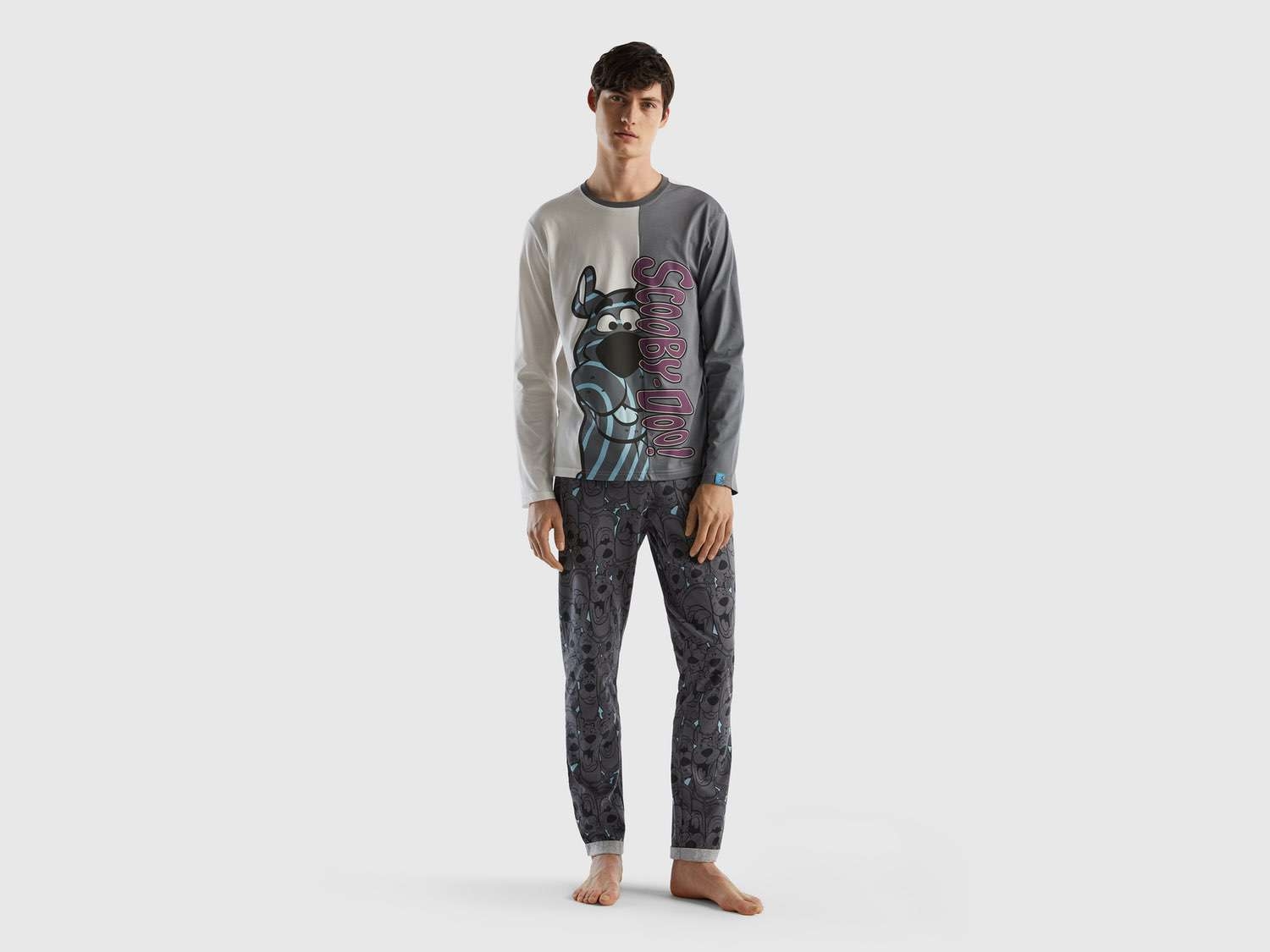 Benetton Erkek Antrasit Mix Scooby Doo Desenli Pijama Alt