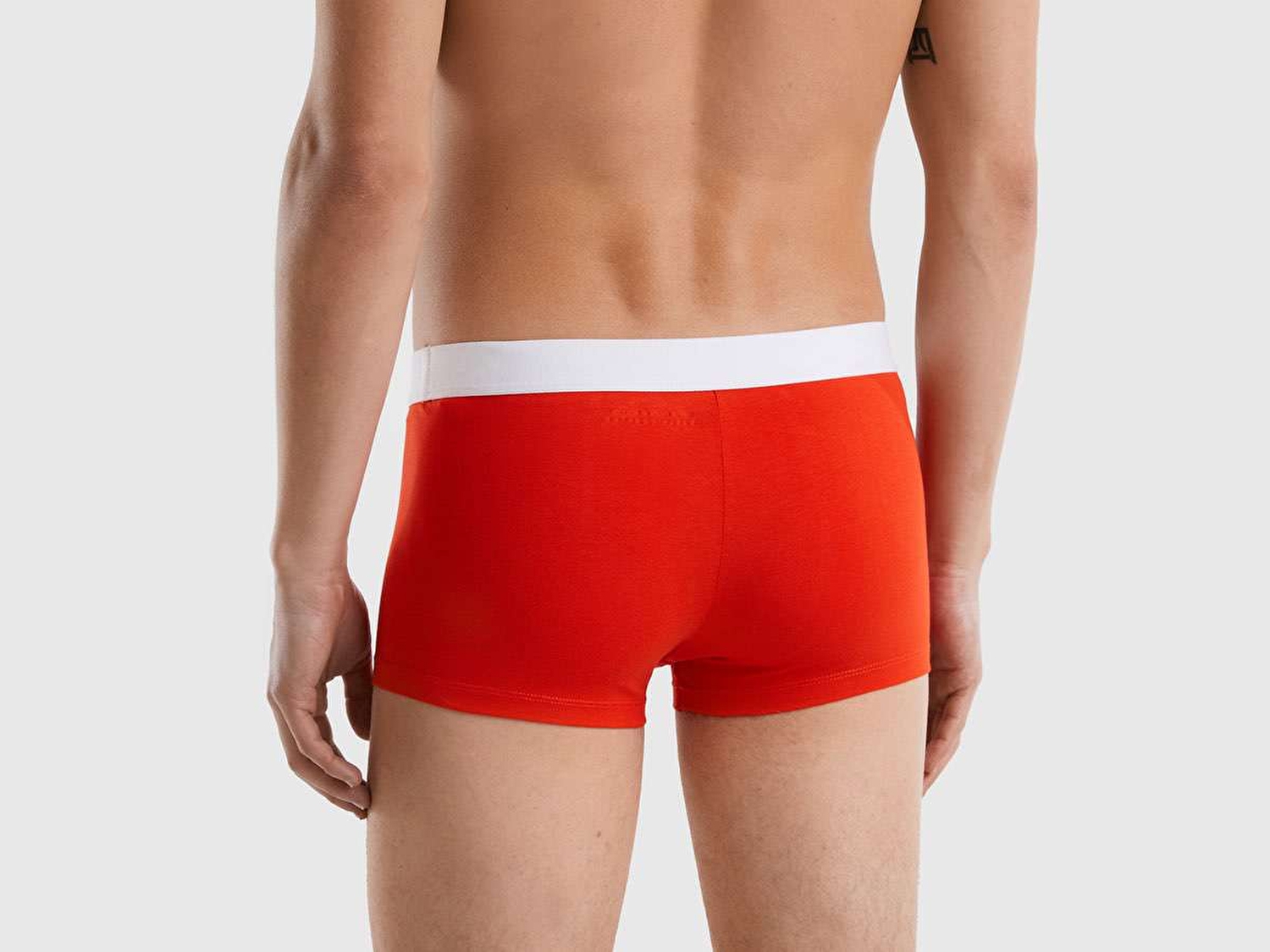 Benetton Erkek Nar Çiçeği Benetton Logolu Boxer