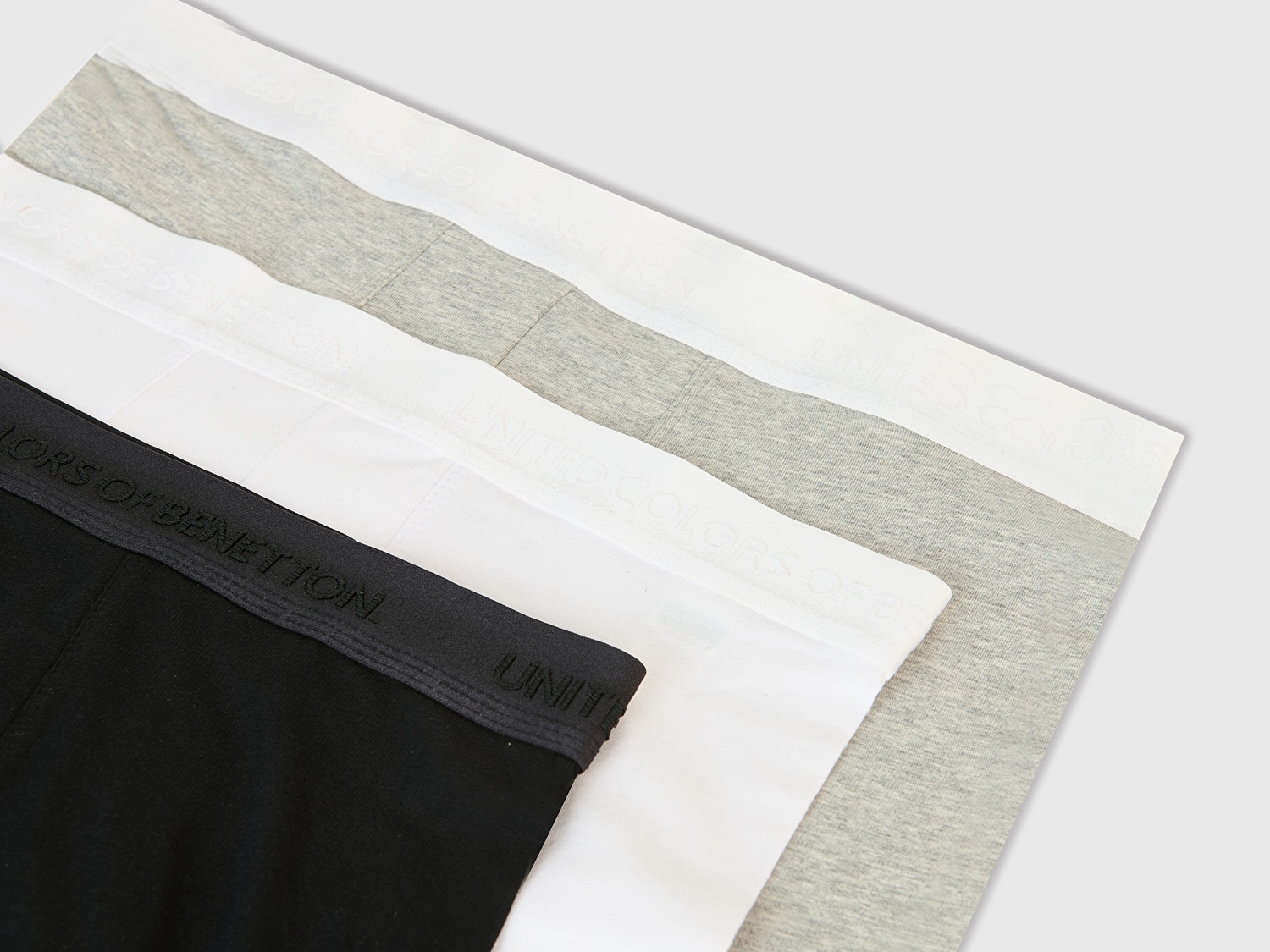 Benetton Erkek Çok Renkli Pamuk Karışımlı Logo Bantlı 3'lü Boxer Seti