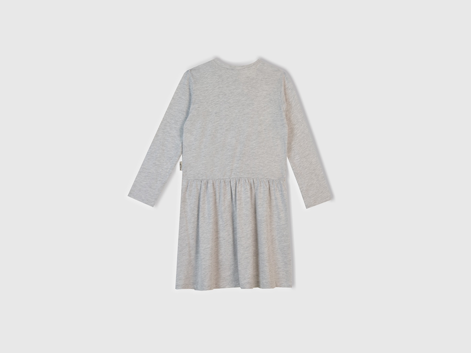 Benetton Kız Çocuk Beyaz Önü Baskılı Pileli Bisiklet Yaka Gecelik