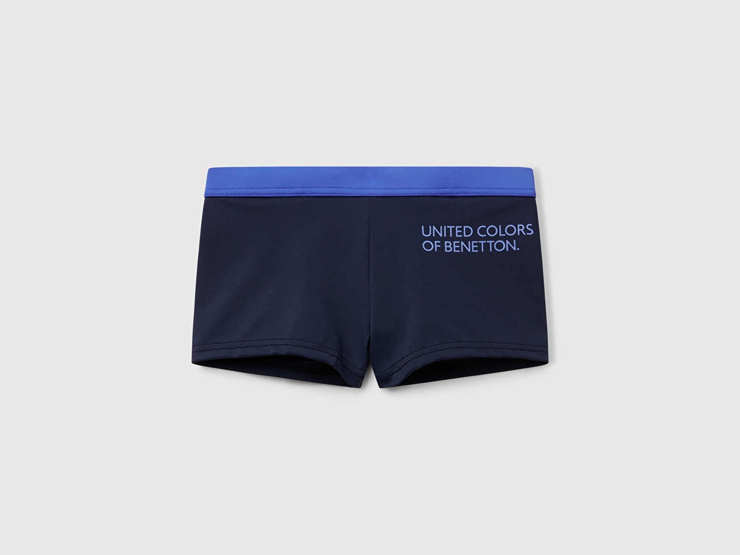 Benetton Erkek Çocuk Lacivert Çift Renkli Beli İp Detaylı Deniz Şortu