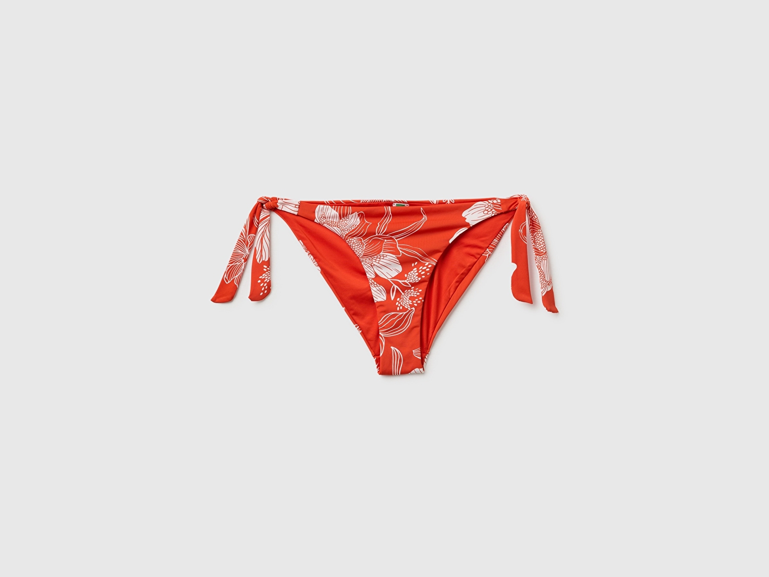 Benetton Kadın Turuncu Tamamı Desenli Yanları Fiyonklu Bikini Altı