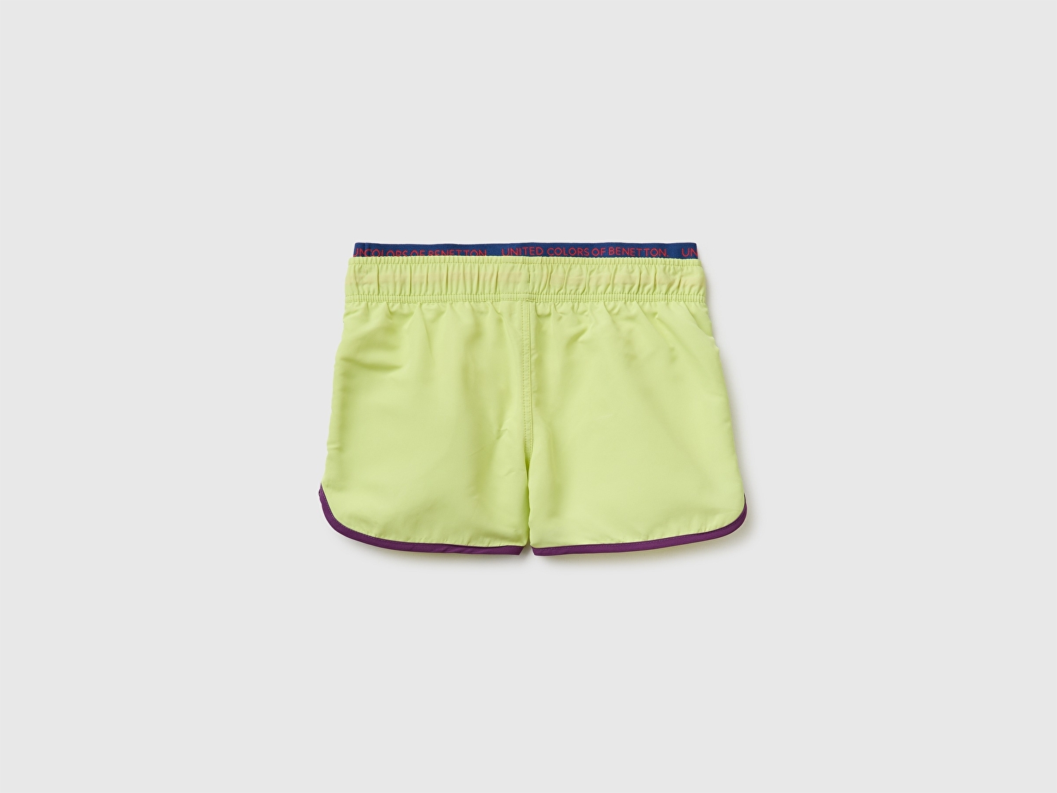 Benetton Erkek Çocuk Sarı Sol Bacağı Nakış Logo Detaylı Deniz Şortu