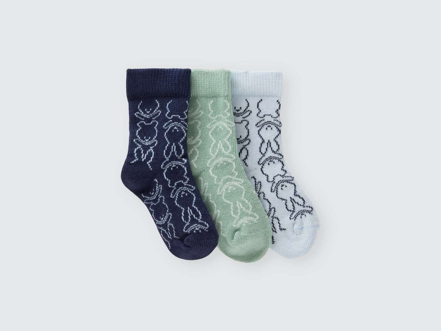 Benetton Bebek Mix 3lü Desenli Soket Çorap